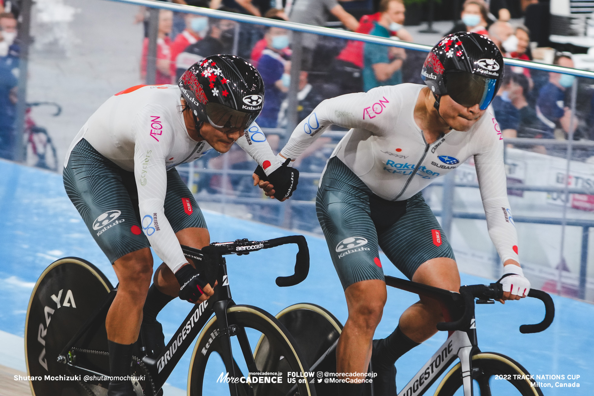 窪木一茂 KUBOKI Kazushige, 橋本英也 HASHIMOTO Eiya, JPN - Japan, Men's Madison, 2022 Track Nations Cup, Milton, Canada