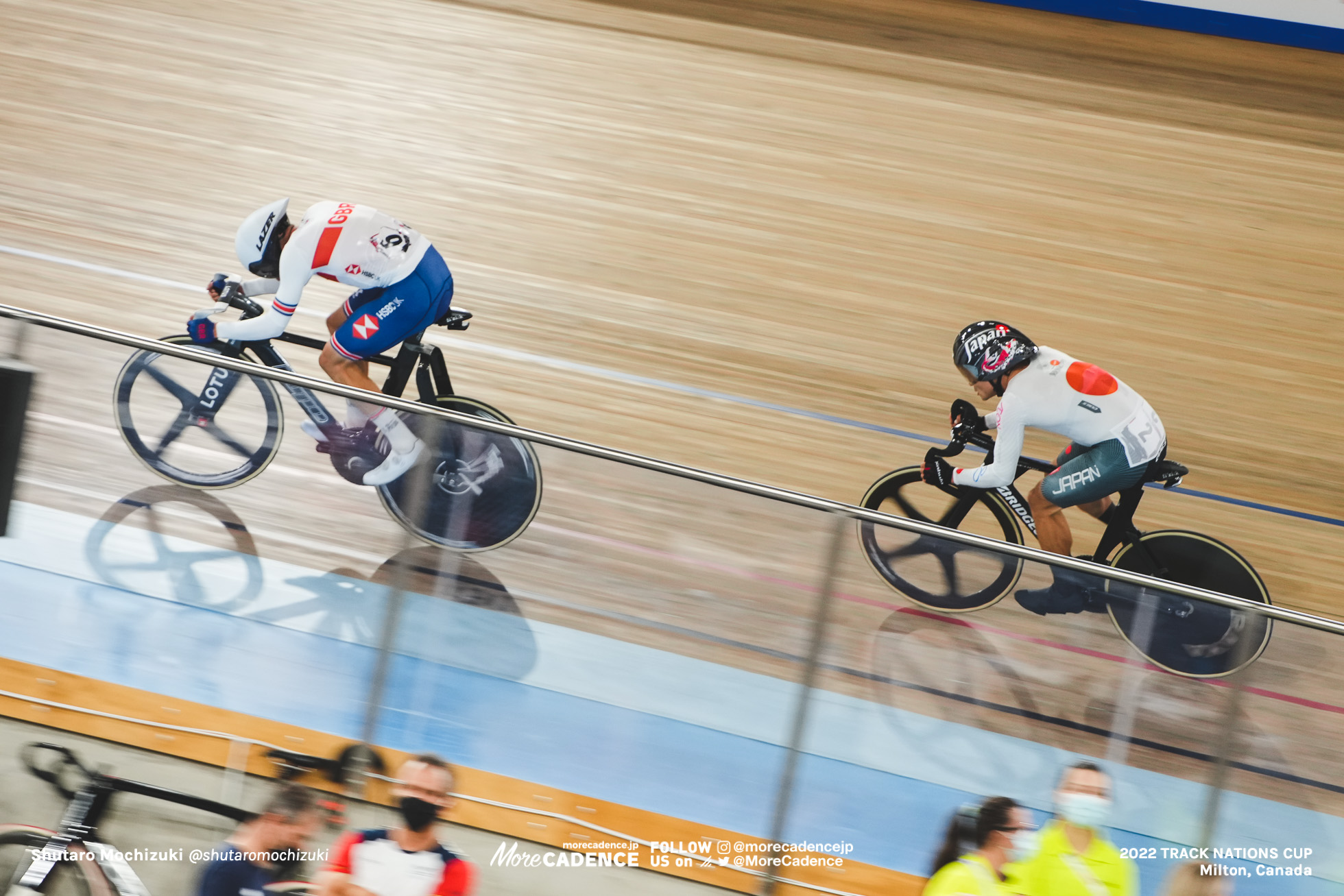 イーサン・ハイター HAYTER Ethan, GBR - Great Britain, 窪木一茂 KUBOKI Kazushige, JPN - Japan, Men's Madison, 2022 Track Nations Cup, Milton, Canada