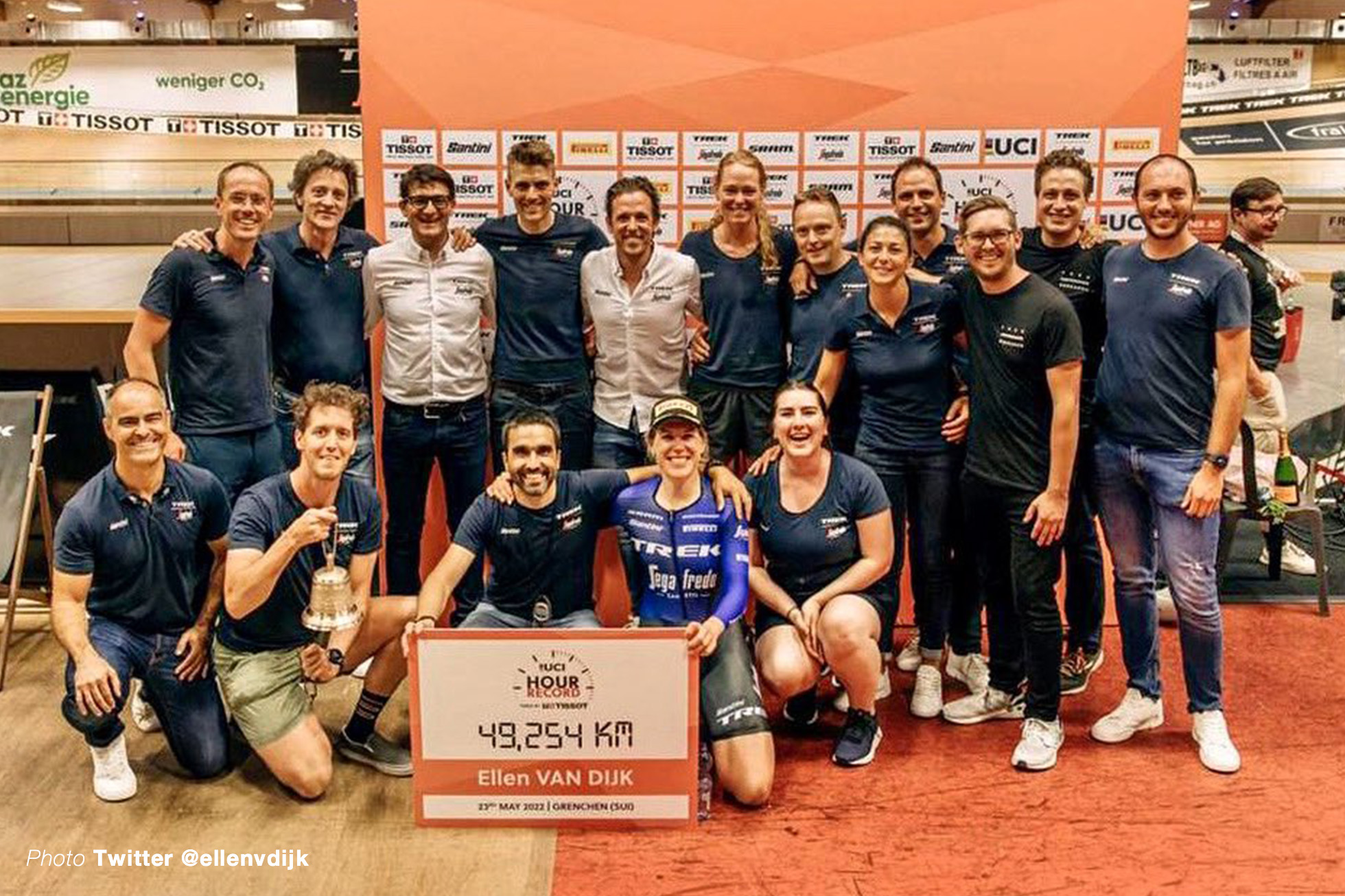 Ellen van Dijk Hour Record 2022 Tissot Velodrome in Grenchen（Switzerland）