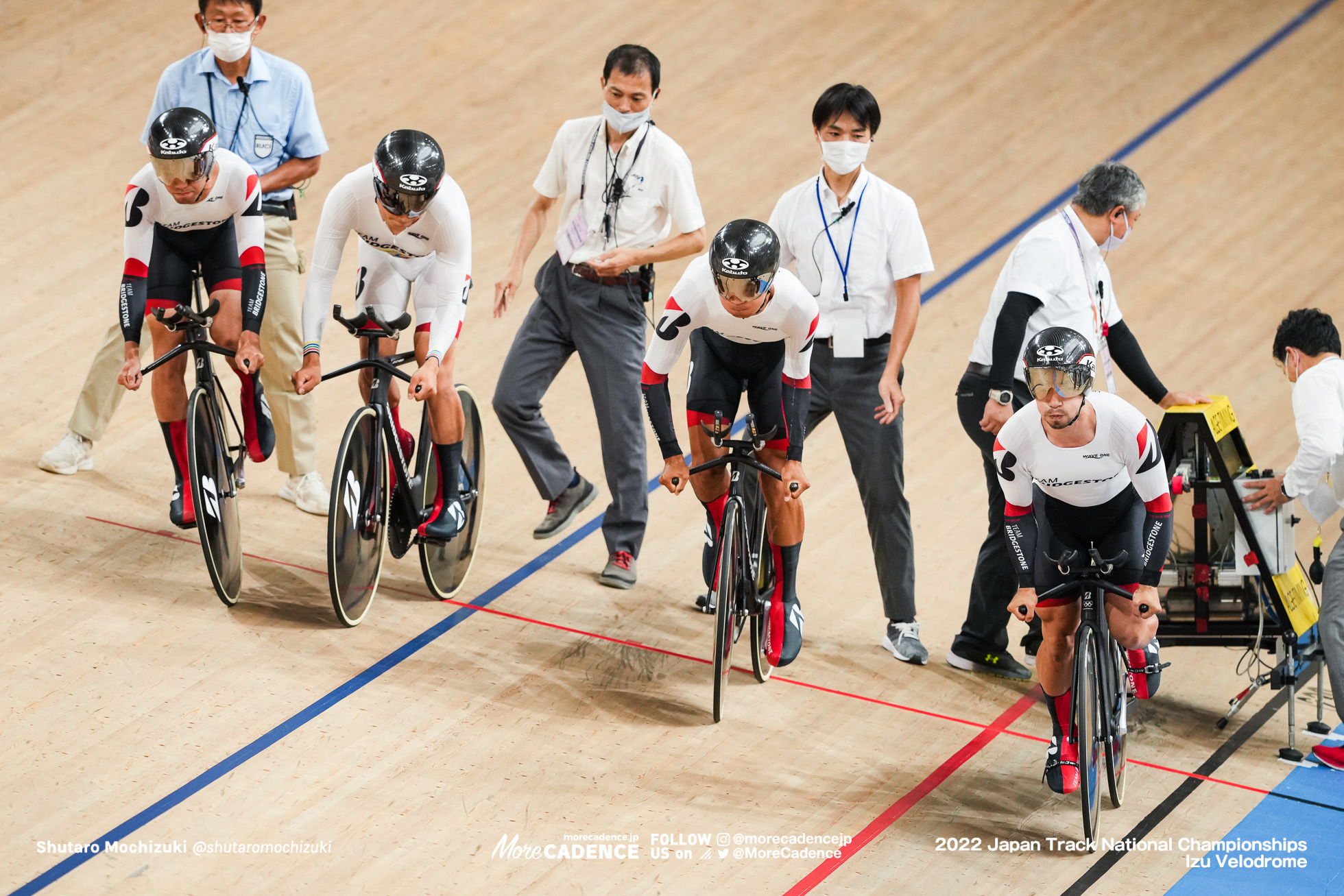 新山響平, 河野翔輝, 橋本英也, 山本哲央, 男子チームパシュート, 予選, 2022全日本選手権トラック