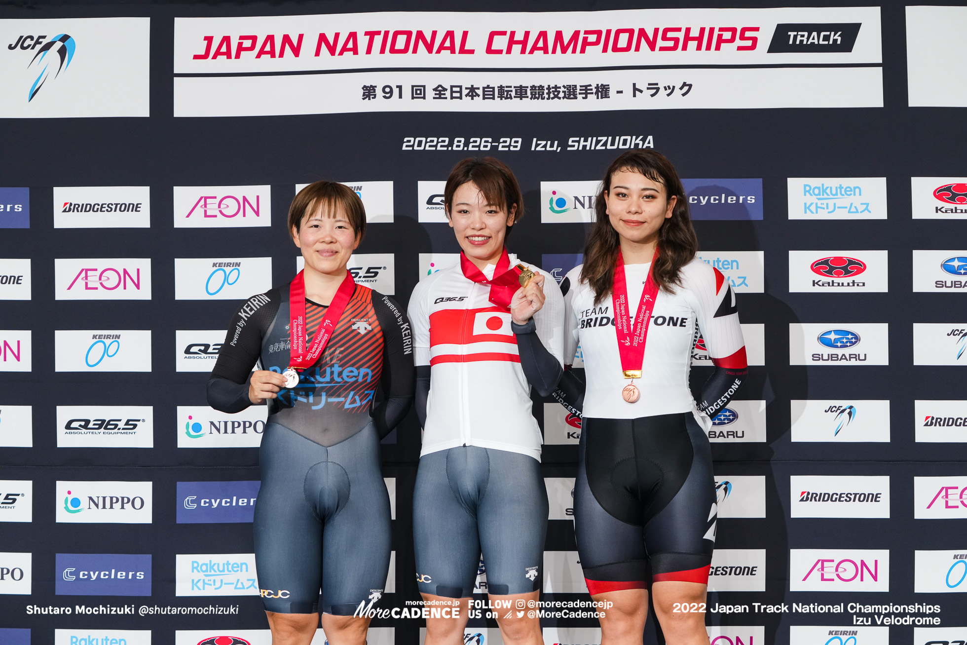 佐藤水菜, 梅川風子, 太田りゆ, 女子ケイリン, 表彰式, 2022全日本選手権トラック