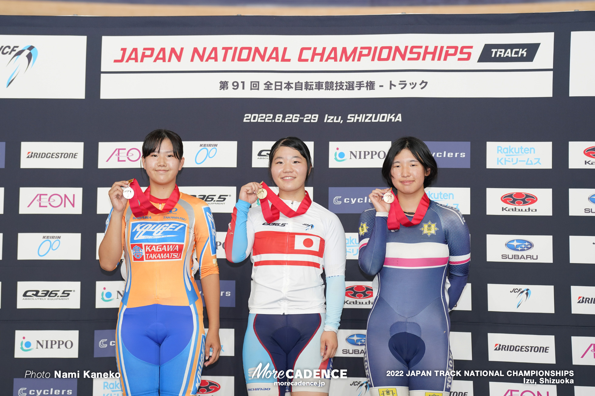 大野風貴芽, 田野口佳奈, 濱彩春, 女子スプリント, 表彰式, 2022全日本選手権トラック