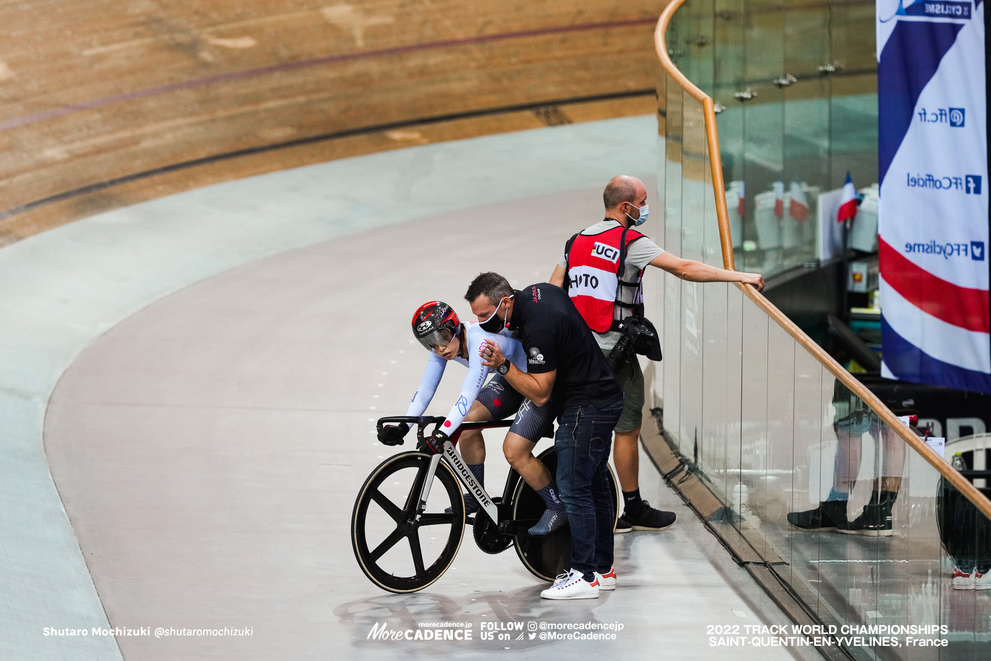 佐藤水菜, SATO Mina, ジェイソン・ニブレット, NIBLETT Jason, JPN, 1st Round, Women's Keirin, 2022 Track World Championships, Saint-Quentin-en-Yvelines, France