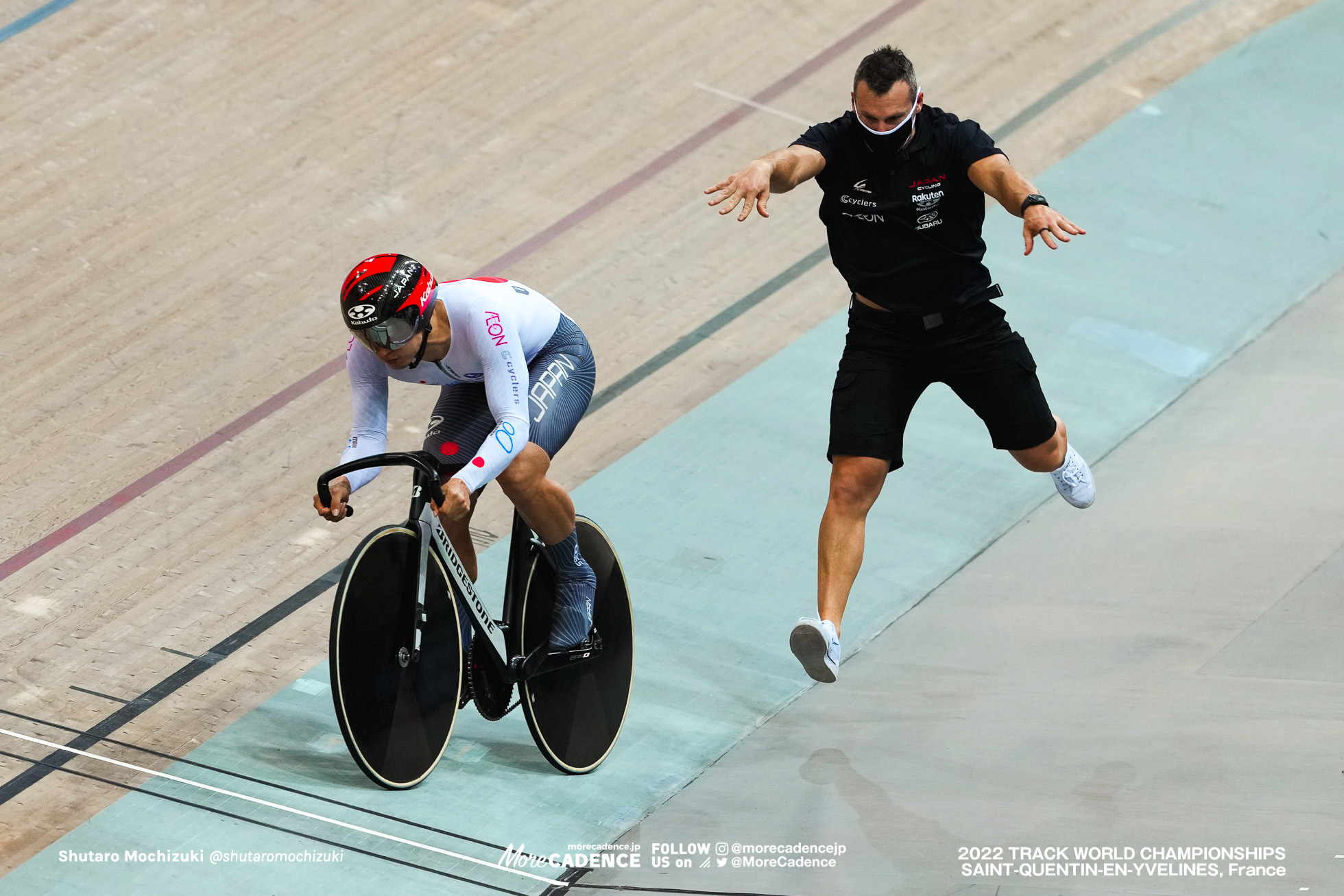 山﨑賢人, YAMASAKI Kento, ジェイソン・ニブレット, NIBLETT JasonJPN, Qualifying, Men's Sprint, 2022 Track World Championships, Saint-Quentin-en-Yvelines, France