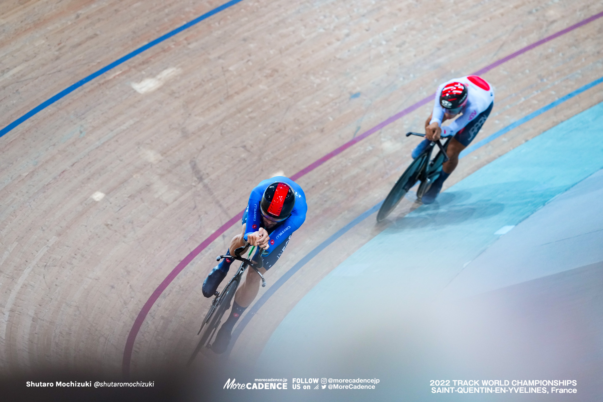 フィリポ・ガンナ, GANNA Filippo, ITA,松田祥位, MATSUDA Shoi, JPN,Qualifying, Men's Individual Pursuit, 2022 Track World Championships, Saint-Quentin-en-Yvelines, France