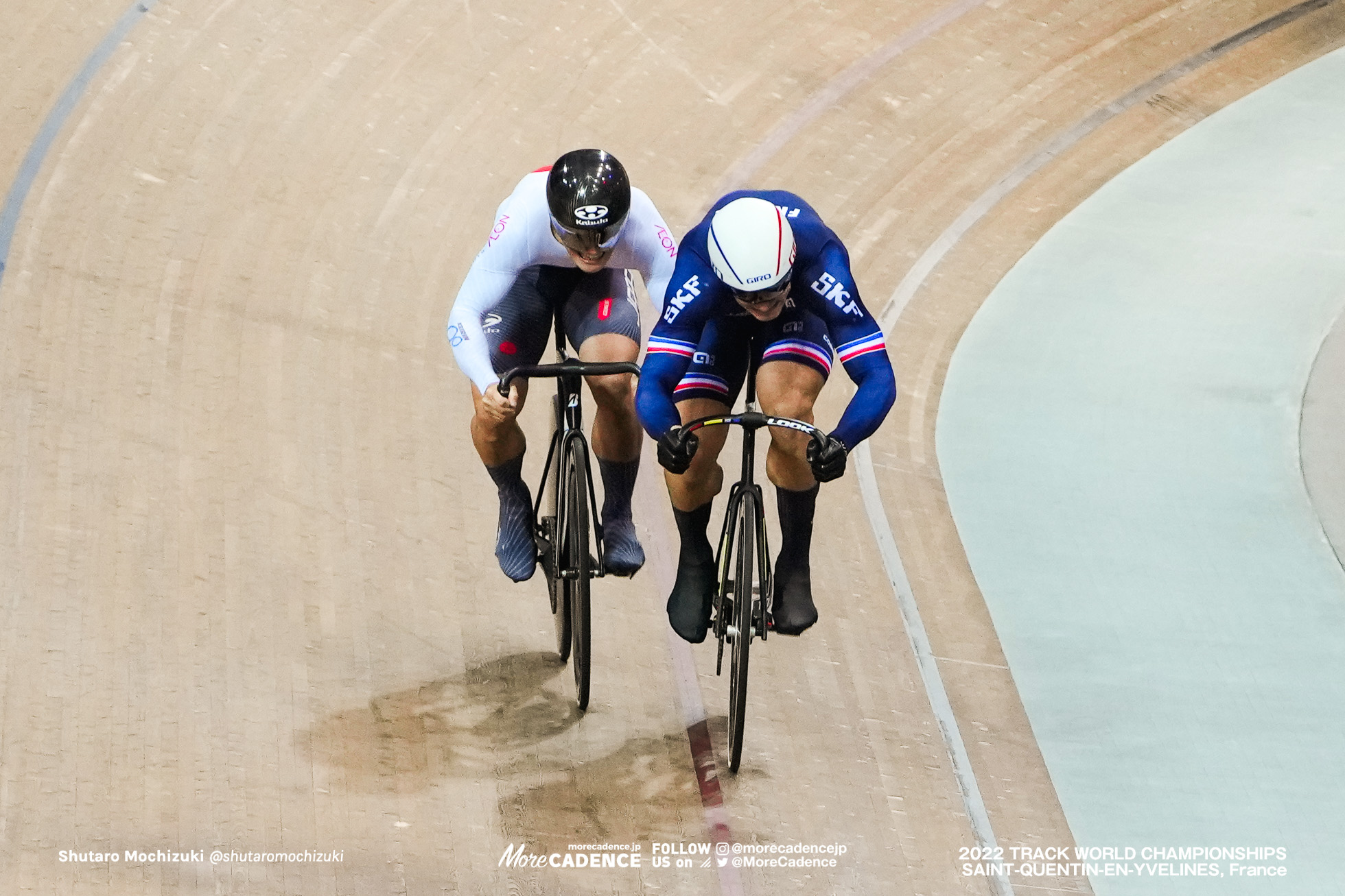 太田海也, OTA Kaiya, JPN, ライアン・エラル, HELAL Rayan, FRA, 1/8 Finals, Men's Sprint, 2022 Track World Championships, Saint-Quentin-en-Yvelines, France