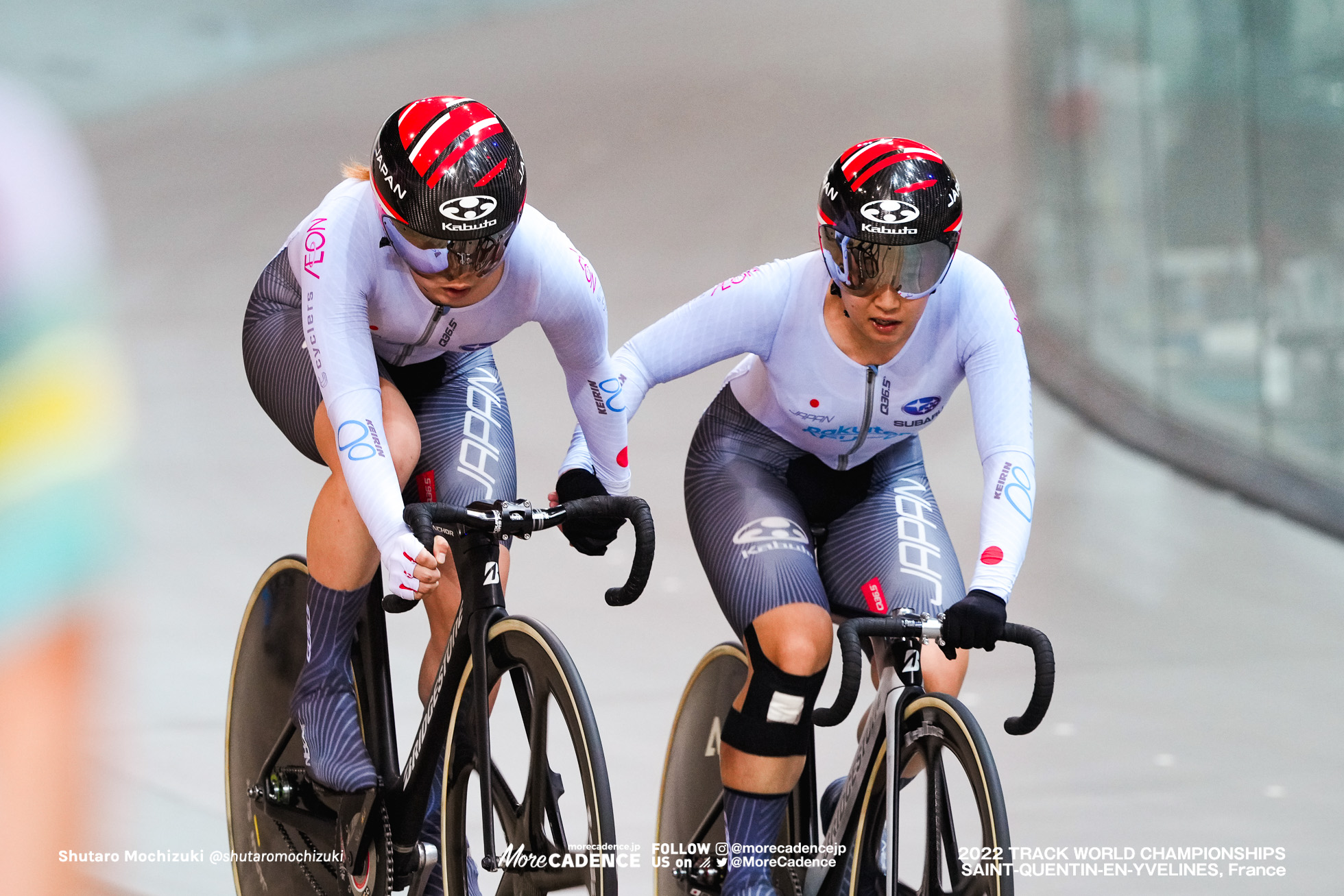 内野艶和, UCHINO Tsuyaka, 梶原悠未, KAJIHARA Yumi, JPN, Women's Madison, 2022 Track World Championships, Saint-Quentin-en-Yvelines, France