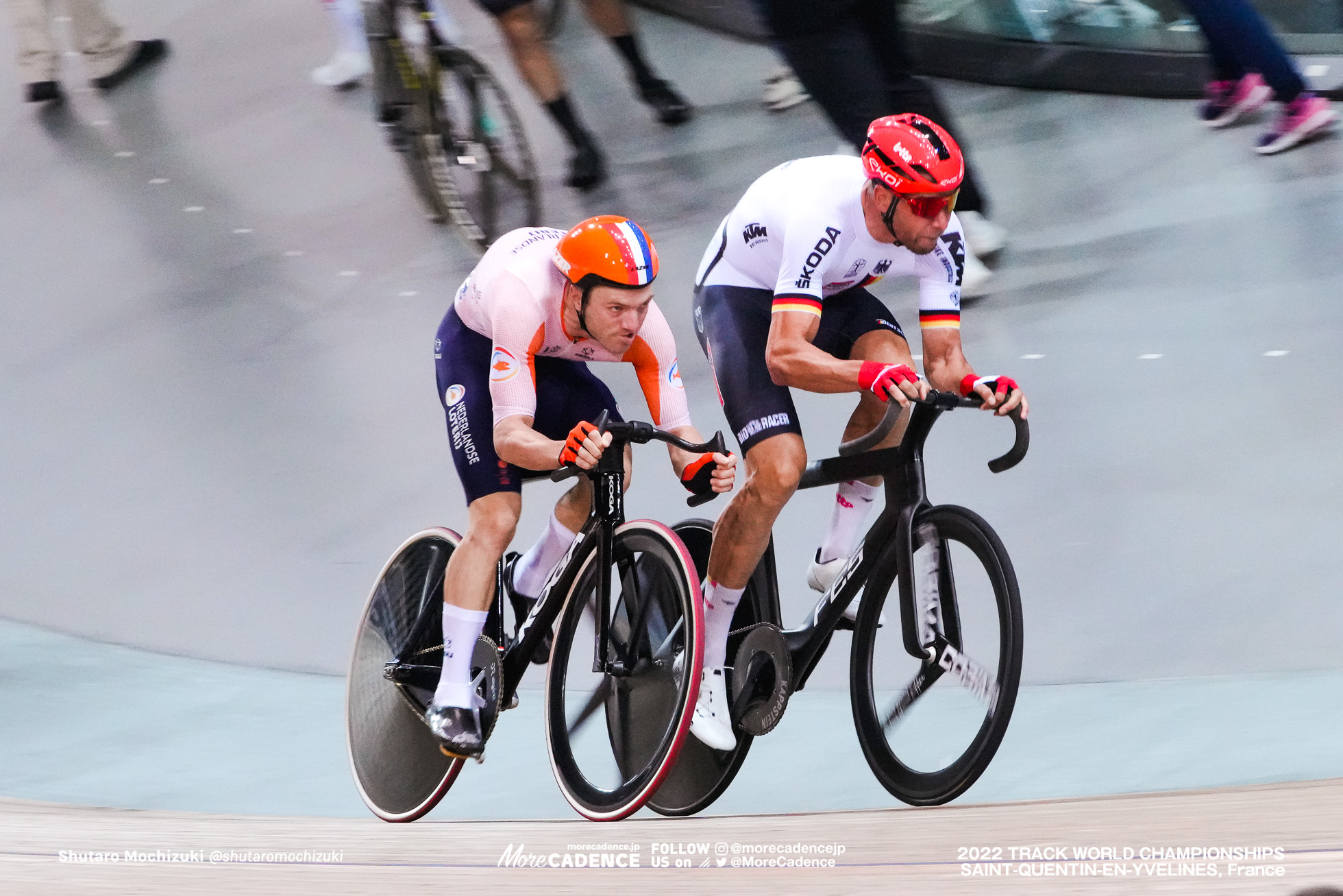 ヨエリ・ハビック, HAVIK Yoeri, NED, ロジャー・クルーゲ, KLUGE Roger, GER, Men's Madison, 2022 Track World Championships, Saint-Quentin-en-Yvelines, France