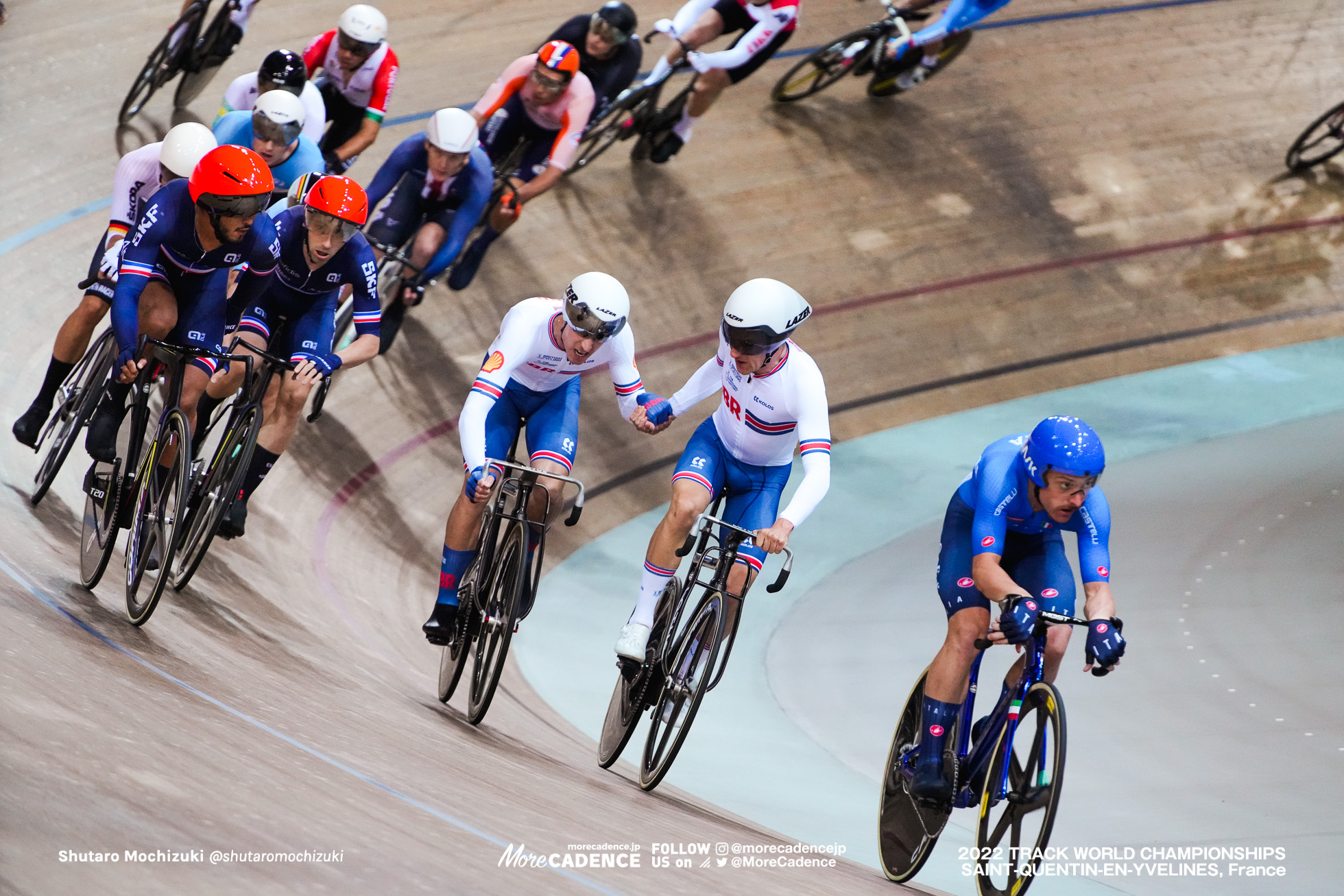 イーサン・ハイター, HAYTER Ethan, オリバー・ウッド, WOOD Oliver, GBR, Men's Madison, 2022 Track World Championships, Saint-Quentin-en-Yvelines, France