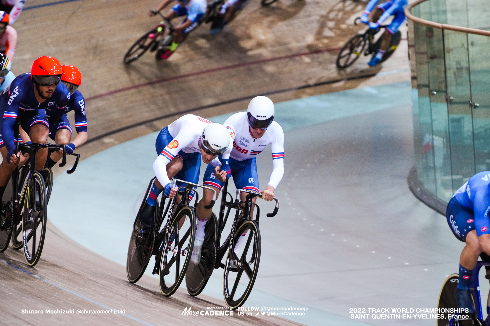 イーサン・ハイター, HAYTER Ethan, オリバー・ウッド, WOOD Oliver, GBR, Men's Madison, 2022 Track World Championships, Saint-Quentin-en-Yvelines, France