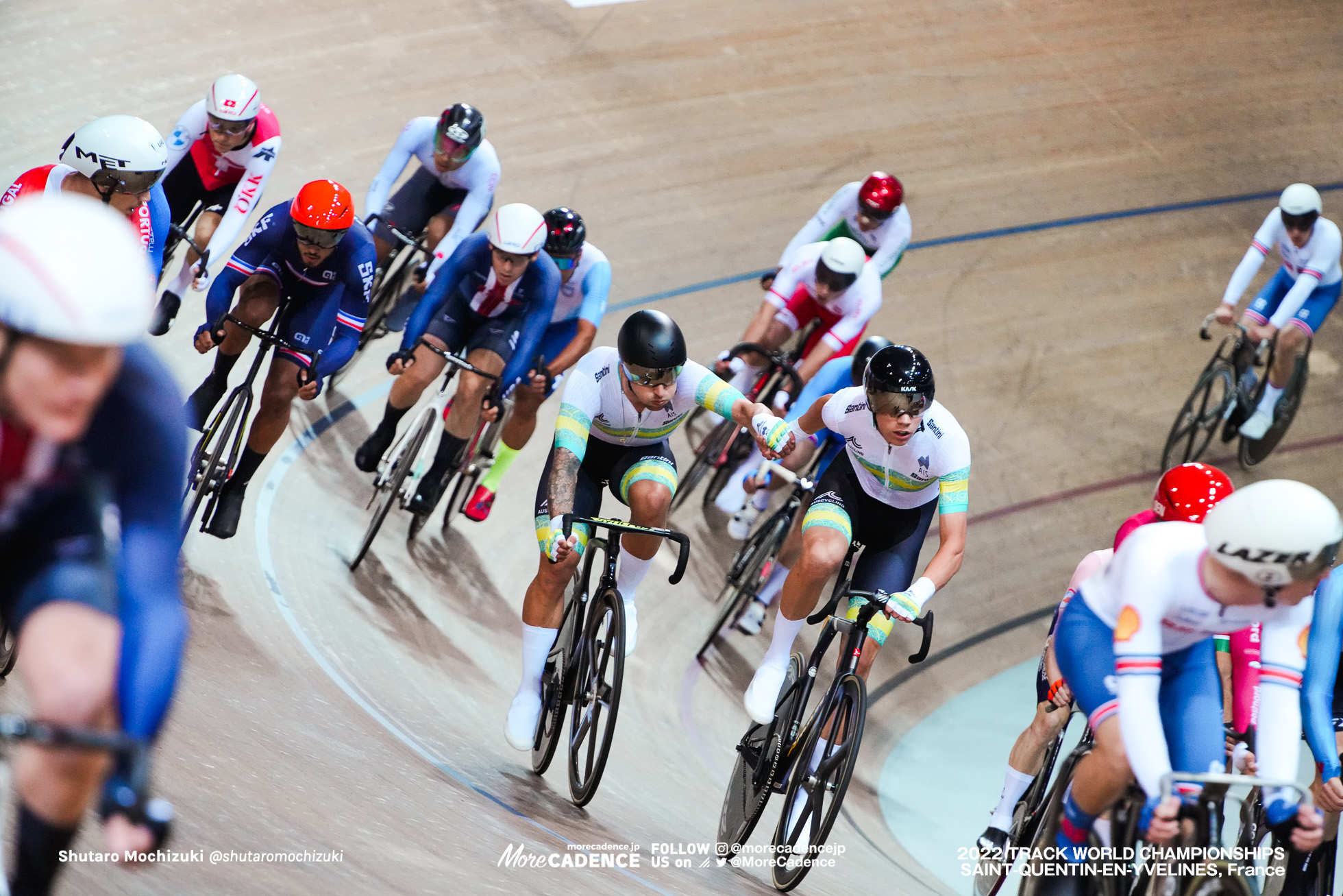 キーランド・オブライエン, O BRIEN Kelland,サミュエル・ウェルスフォード, WELSFORD Samuel, AUS, Men's Madison, 2022 Track World Championships, Saint-Quentin-en-Yvelines, France