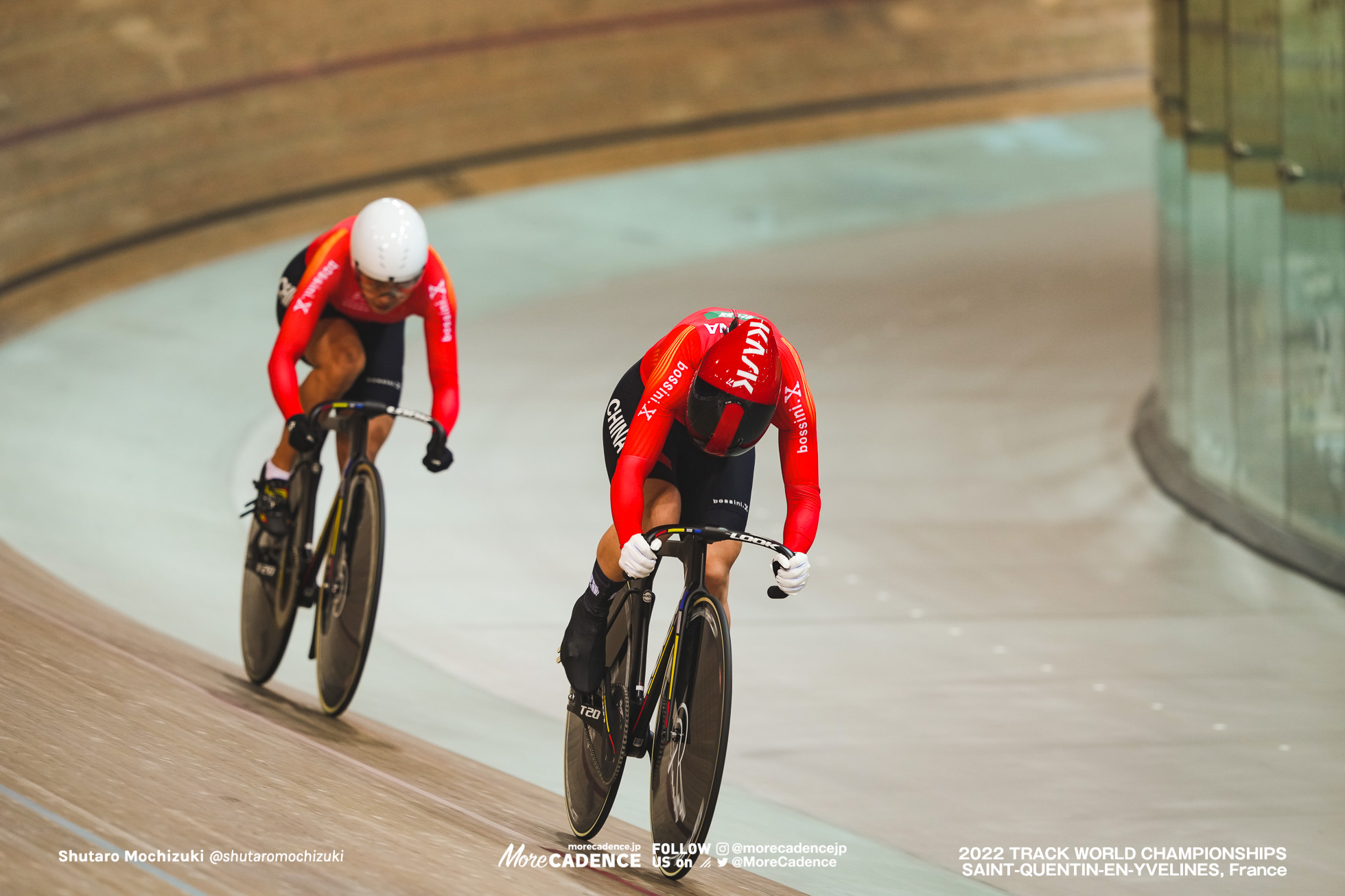 グオ・ユーファン, GUO Yufang, ユアン・リイン, YUAN Liying, CHN, Final for Gold, Women's Team Sprint, 2022 Track World Championships, Saint-Quentin-en-Yvelines, France