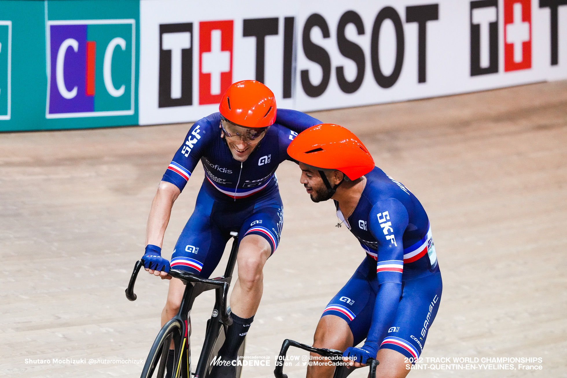 ドノヴァン・ゴロンダン, GRONDIN Donavan, ベンジャミン・トマ, THOMAS Benjamin, FRA, Men's Madison, 2022 Track World Championships, Saint-Quentin-en-Yvelines, France