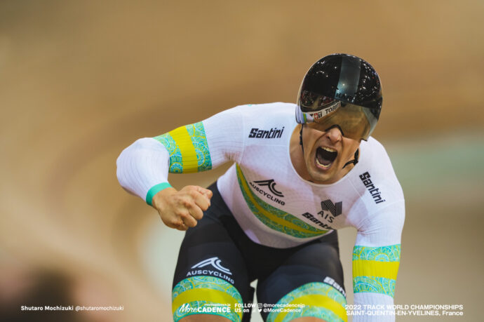 マシュー・グレーツァー, GLAETZER Matthew, AUS, Final for Gold, Men's Team Sprint, 2022 Track World Championships, Saint-Quentin-en-Yvelines, France