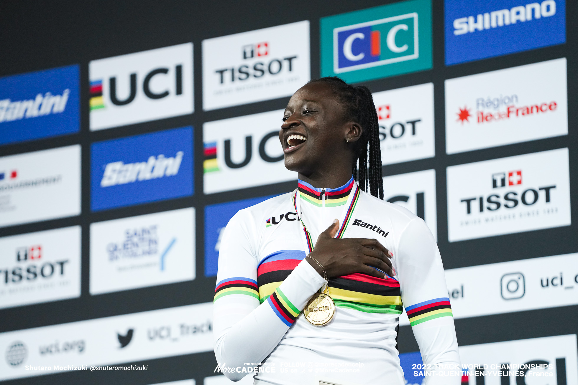 タキ マリー ディヴィン・クアメ, KOUAME Taky Marie Divine, FRA, Women's 500m TT, 2022 Track World Championships, Saint-Quentin-en-Yvelines, France