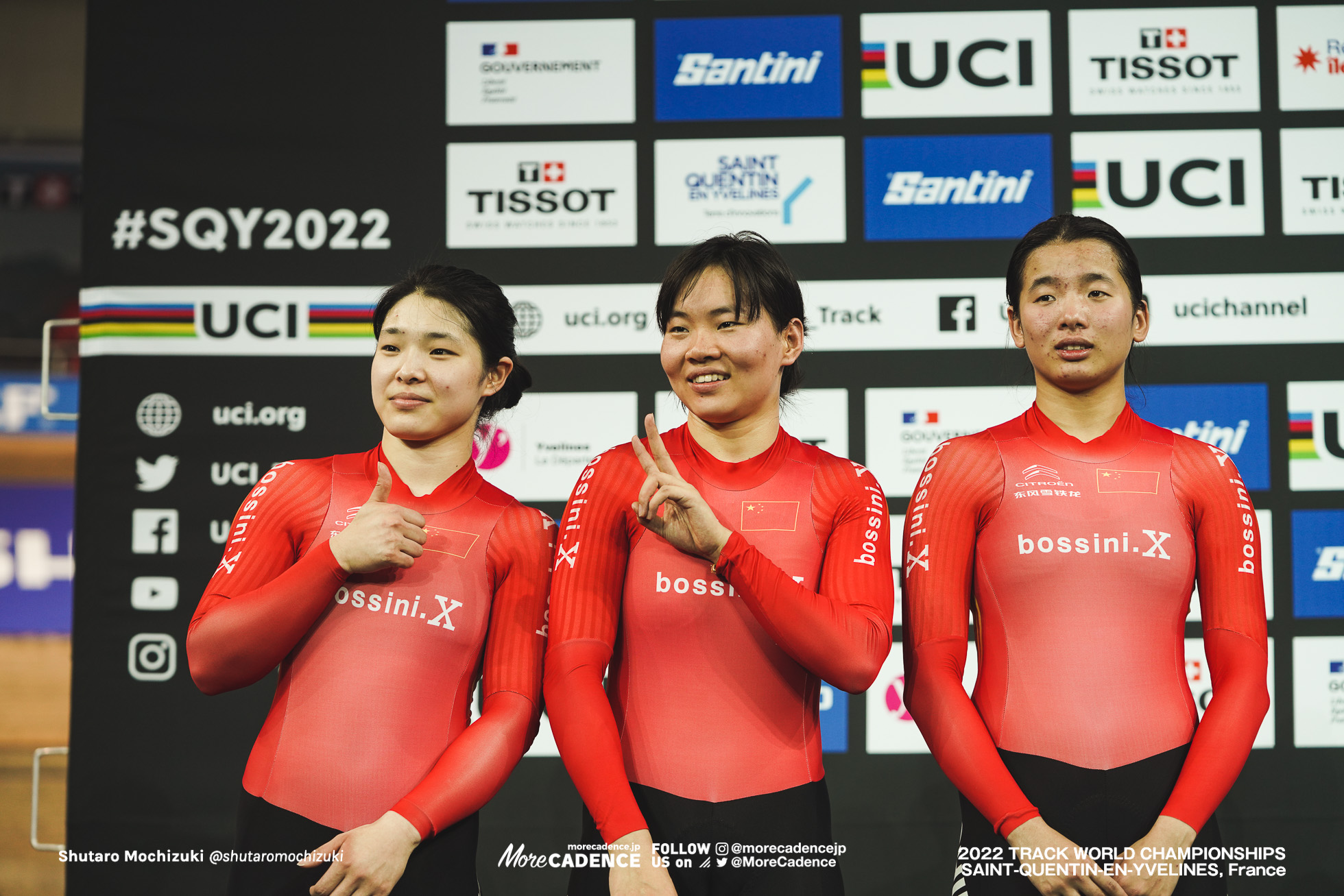 バオ・シャンジュー, BAO Shanju, グオ・ユーファン, GUO Yufang, ユアン・リイン, YUAN Liying, CHN, Women's Team Sprint, 2022 Track World Championships, Saint-Quentin-en-Yvelines, France