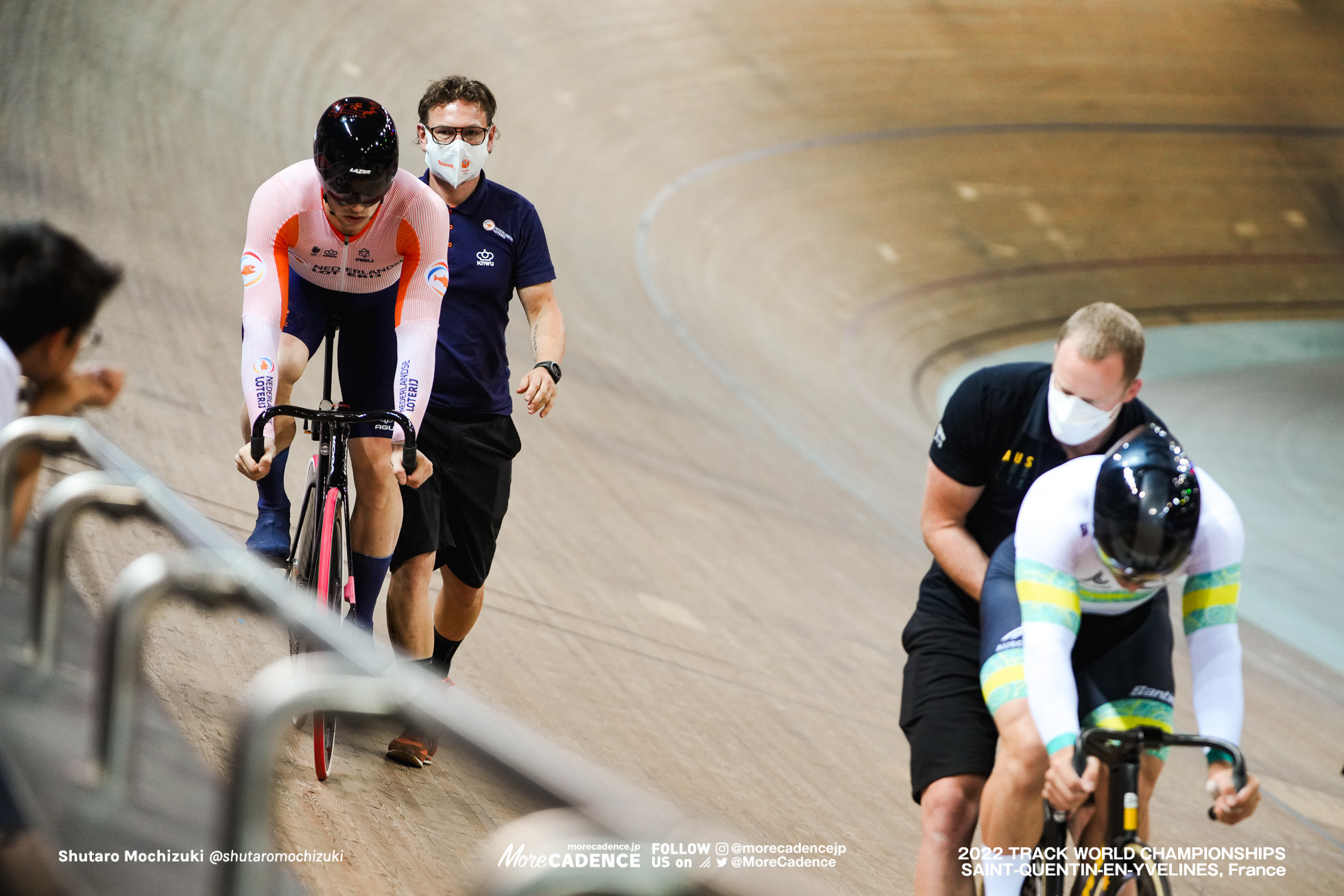 ハリー・ラブレイセン, LAVREYSEN Harrie, NED, マシュー・リチャードソン, RICHARDSON Matthew, AUS, Final for Gold, Men's Sprint, 2022 Track World Championships, Saint-Quentin-en-Yvelines, France