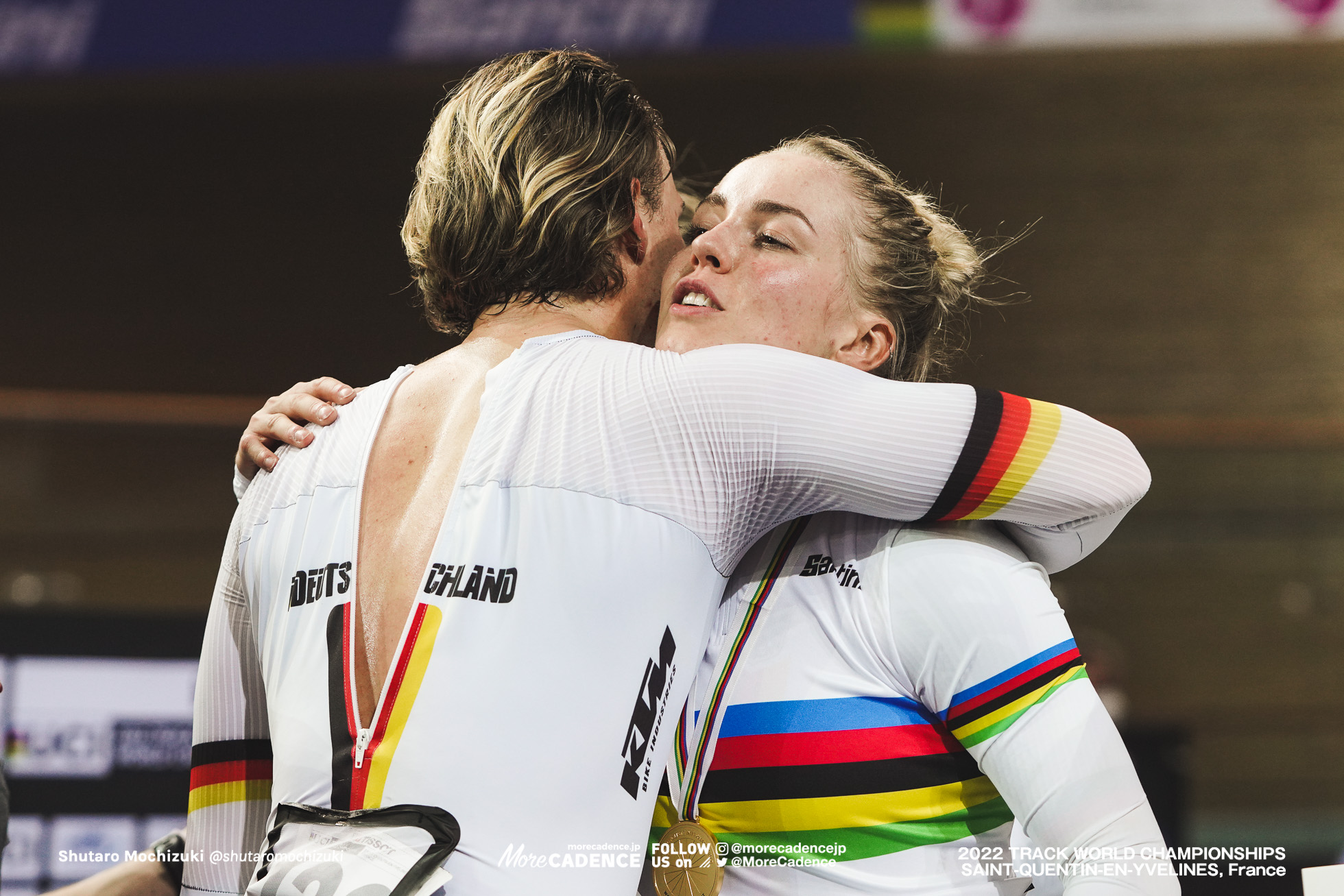 エマ・ヒンツェ, HINZE Emma, マキシミリアン・ドルンバッハ, DORNBACH Maximilian, GER, Women's Team Sprint, 2022 Track World Championships, Saint-Quentin-en-Yvelines, France