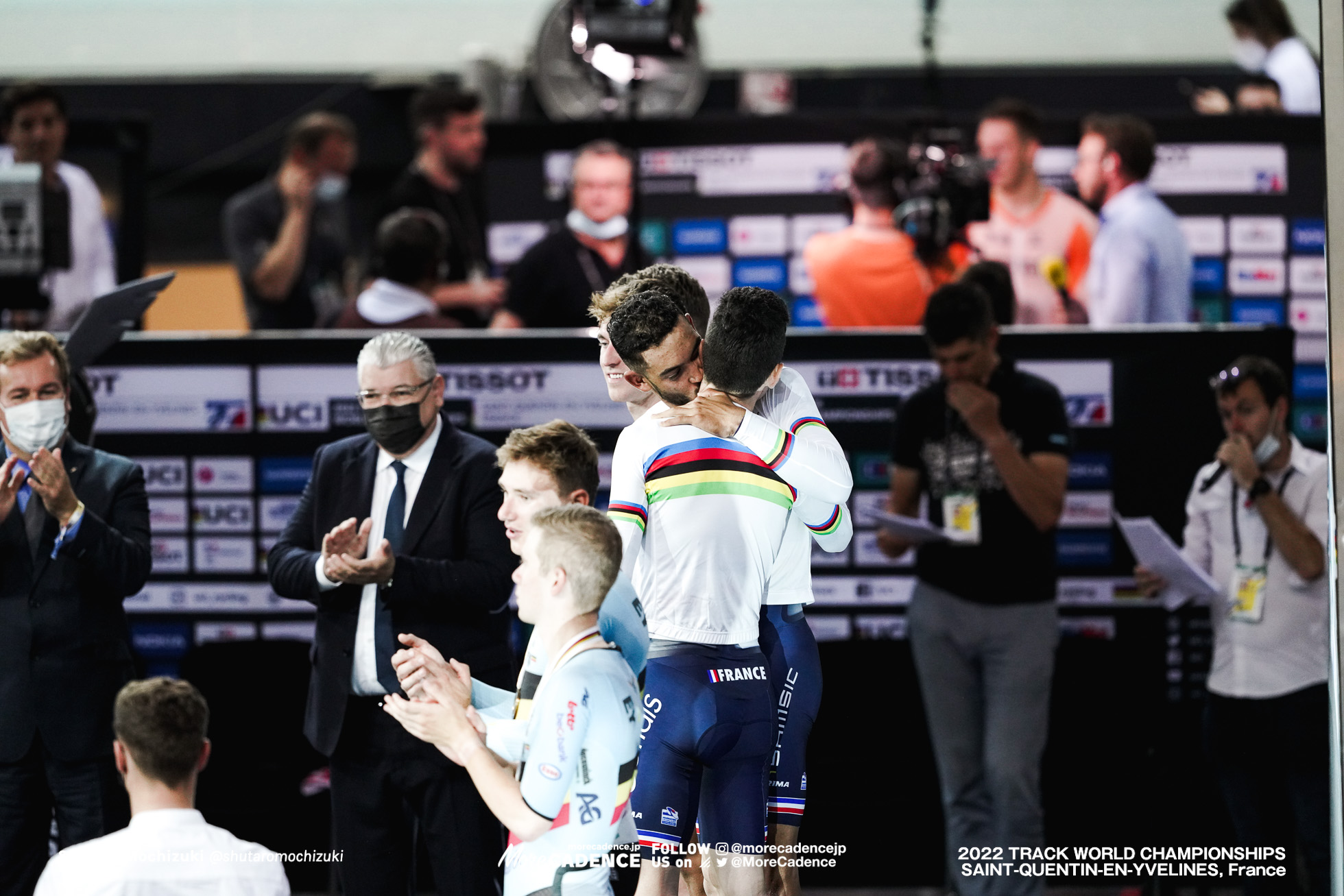 ドノヴァン・ゴロンダン, GRONDIN Donavan, ベンジャミン・トマ, THOMAS Benjamin, FRA, Men's Madison, 2022 Track World Championships, Saint-Quentin-en-Yvelines, France