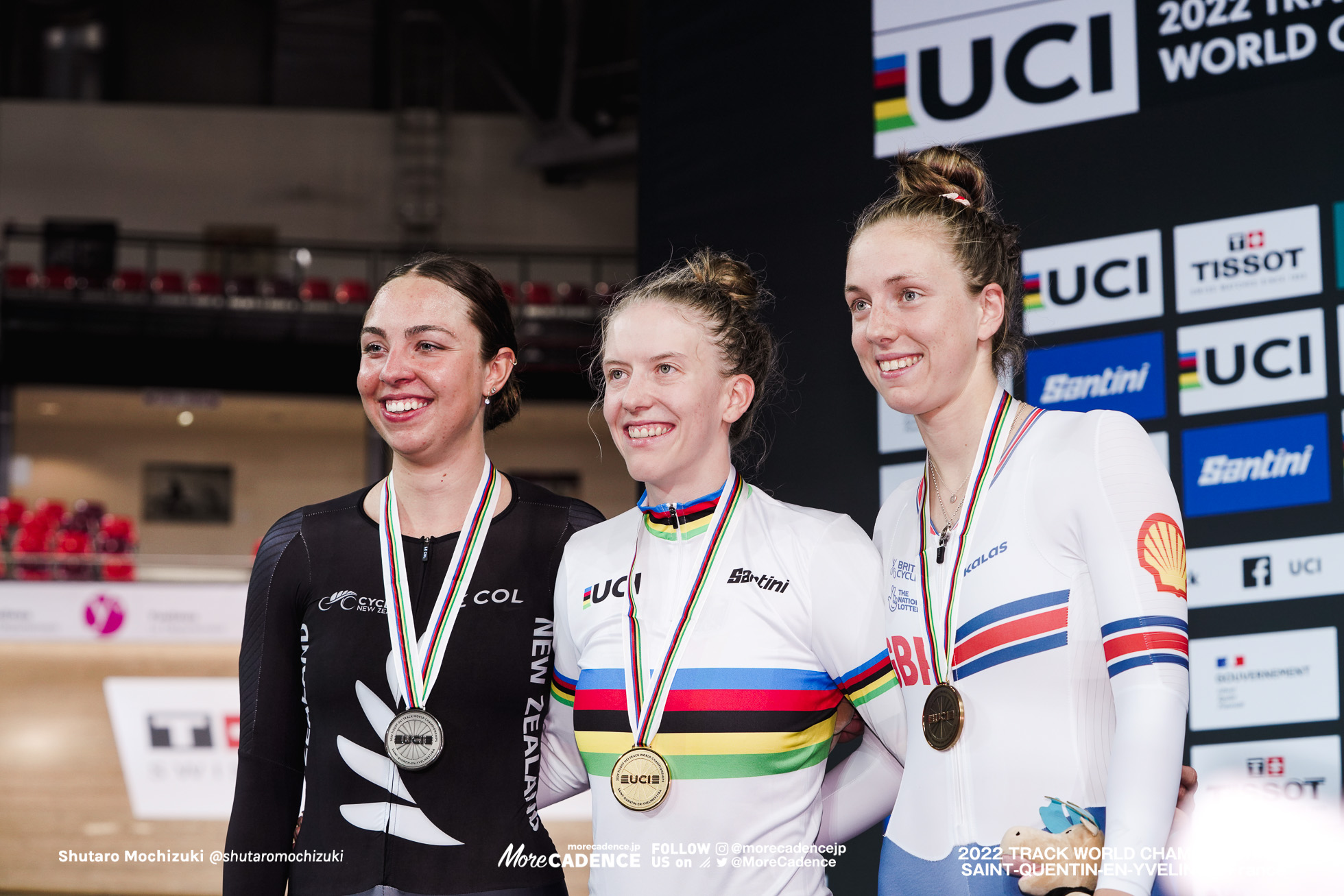 フランチスカ・ブラウス, BRAUSSE Franziska, GER, ブライオニー・ボサ, BOTHA Bryony, NZL, ジョシー・ナイト, KNIGHT Josie, GBR, Women's Individual Pursuit, 2022 Track World Championships, Saint-Quentin-en-Yvelines, France