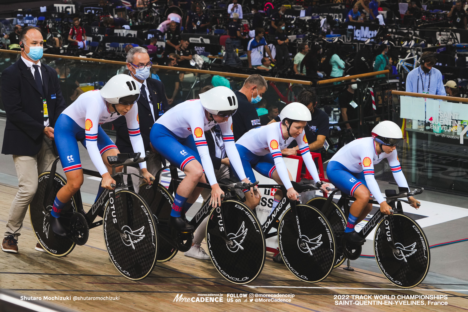 ネア・エバンス, EVANS Neah, ケイティ・アーチボルド, ARCHIBALD Katie, アンナ・モリス, MORRIS Anna, ジョシー・ナイト, KNIGHT Josie, GBR, Final for Gold, Women's Team Pursuit, 2022 Track World Championships, Saint-Quentin-en-Yvelines, France