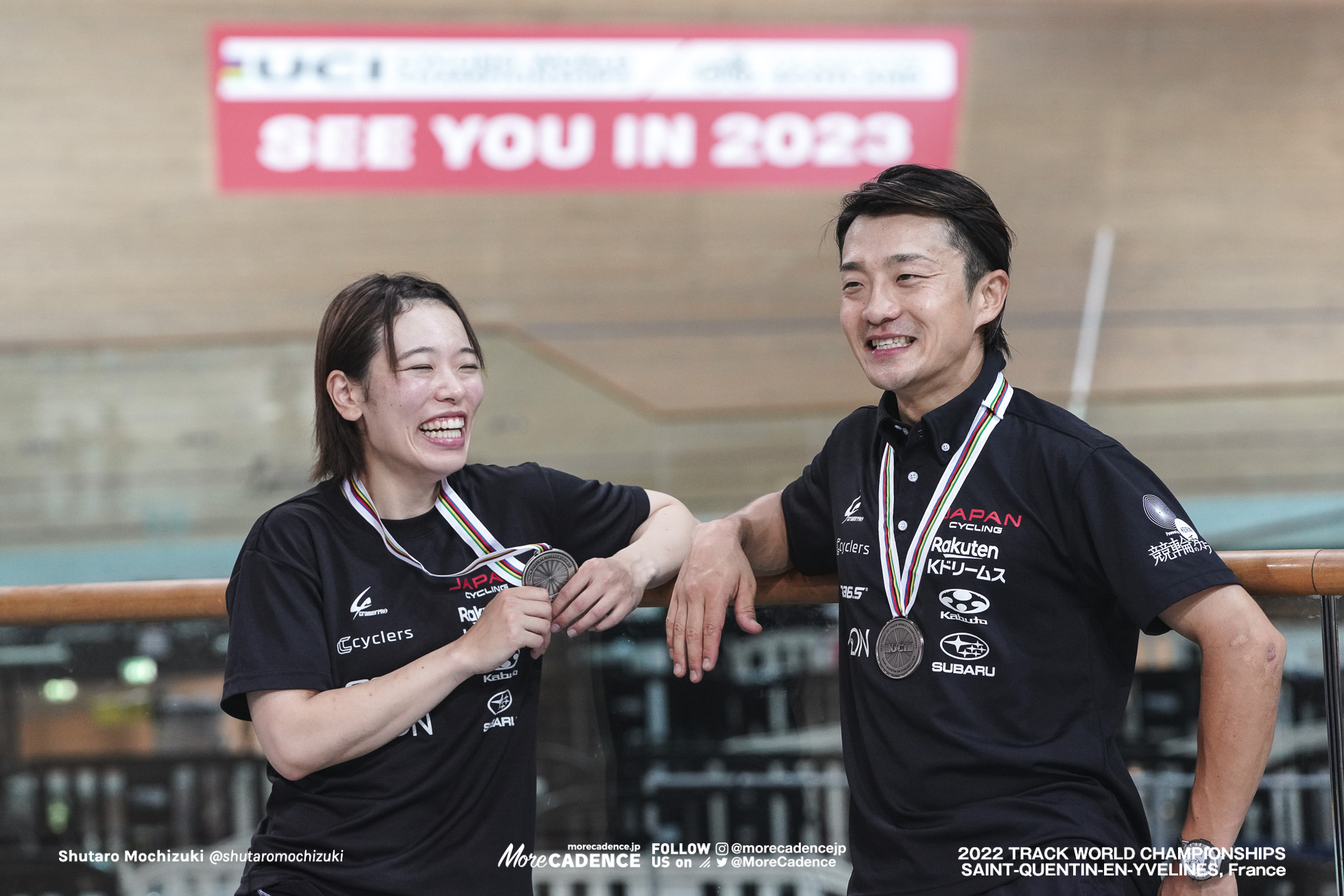 窪木一茂, KUBOKI Kazushige, JPN, 佐藤水菜, SATO Mina, JPN, 2022 Track World Championships, Saint-Quentin-en-Yvelines, France