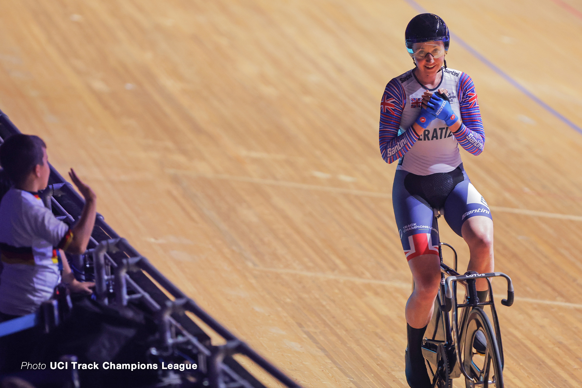 ケイティ・アーチボルド Katie Archibald of Great Britain after taking the victory in the Womens Scratch Race, UCI Track Champions League, Round 2: Berlin