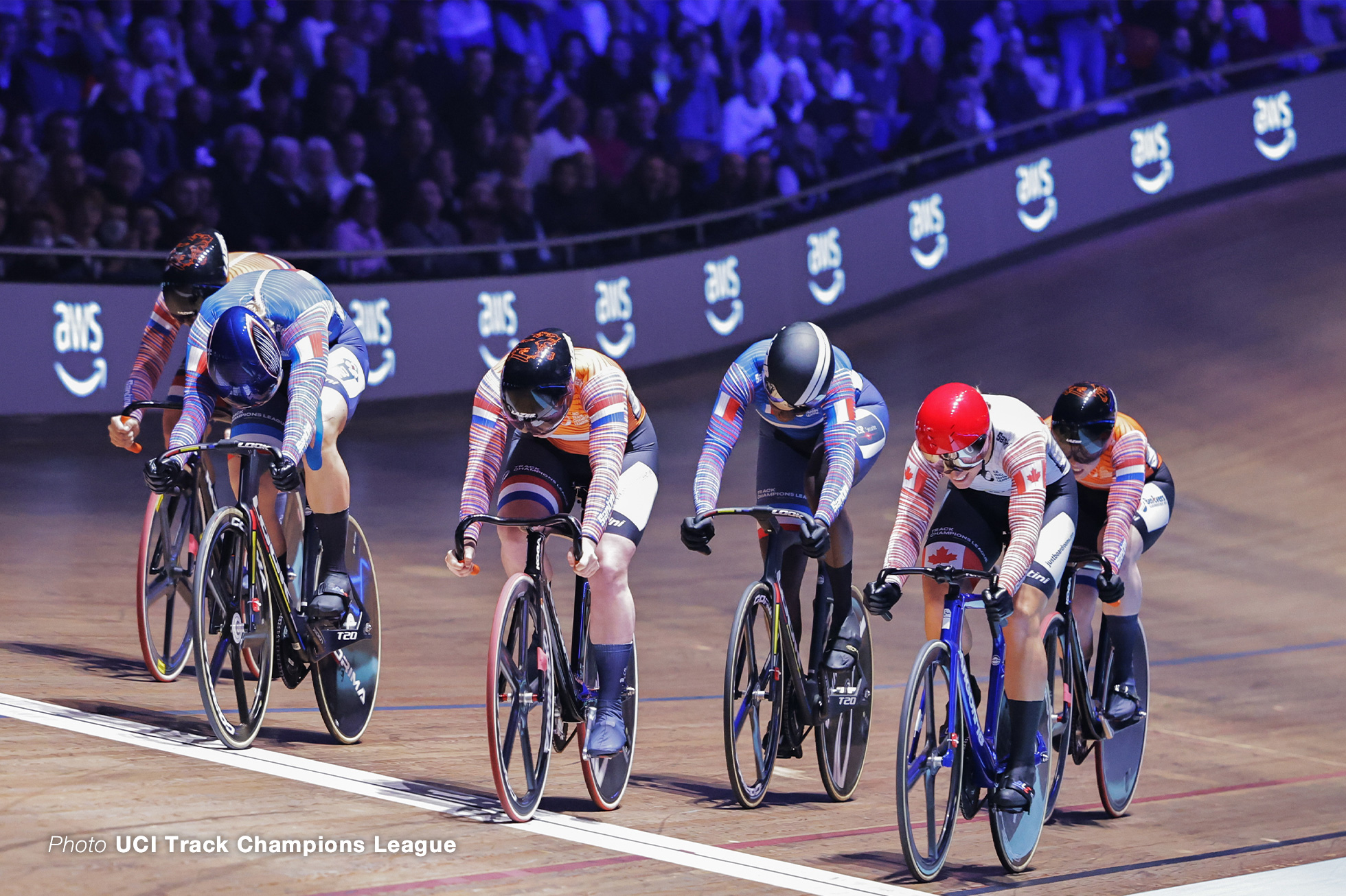 Steffie van der Peet of The Netherlands taking the victory in the Women's Keirin, UCI Track Champions League