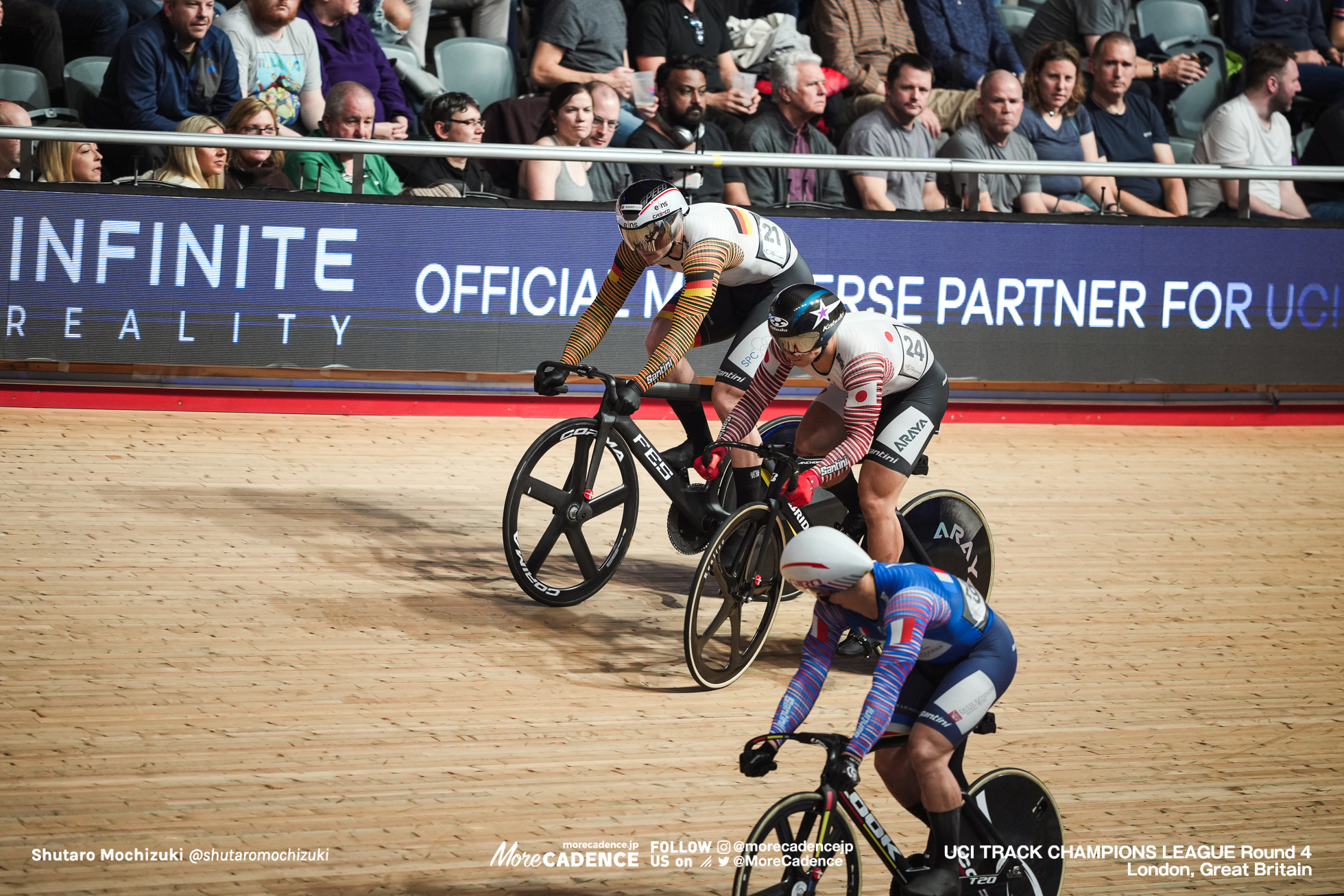 ライアン・エラル, Rayan HELAL, FRA, シュテファン・ボティシャー, Stefan BÖTTICHER, GER, 中野慎詞, Shinji NAKANO, JPN, UCI Track Champions League, Round 4 London