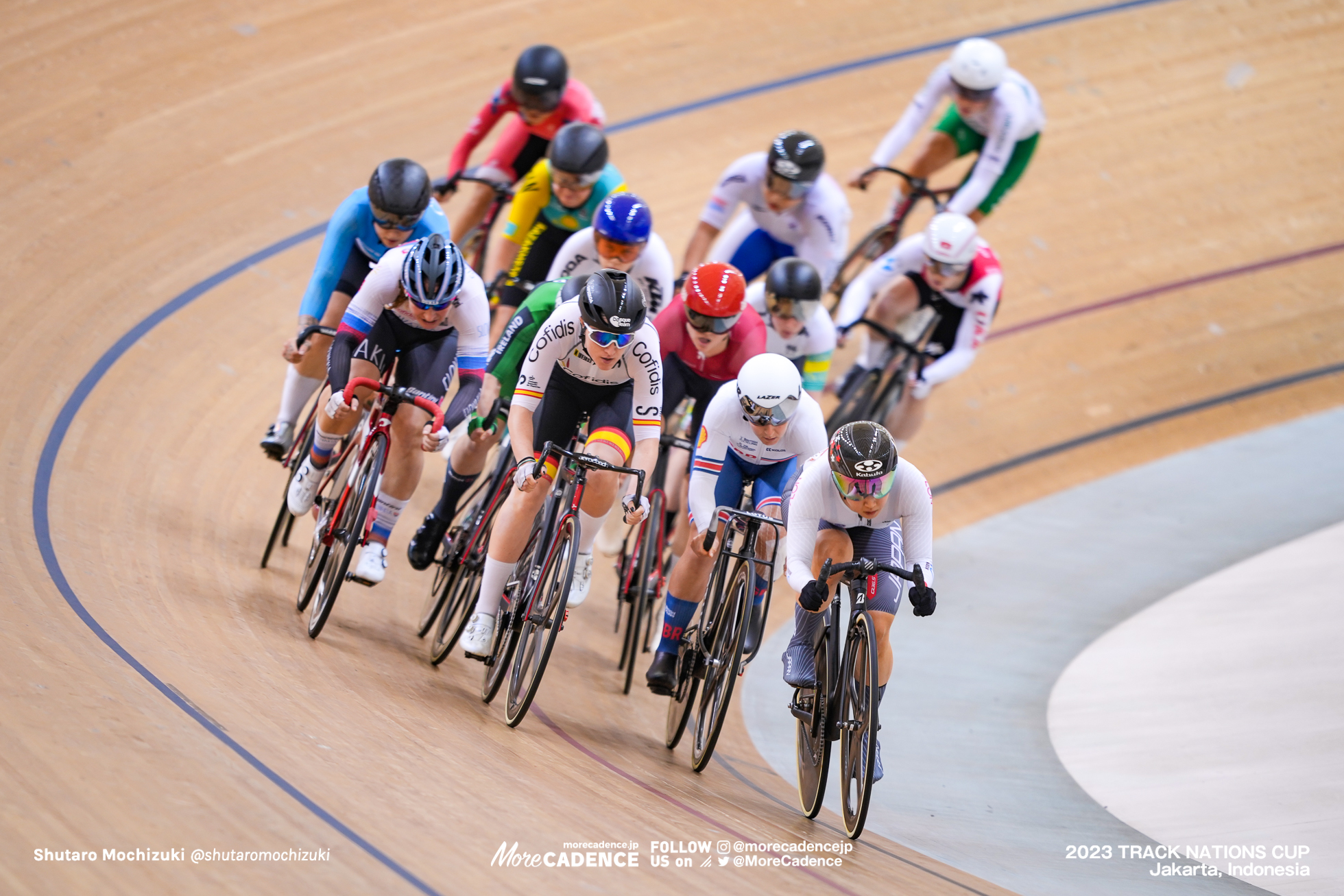 梶原悠未, ネア・エバンス, EVANS Neah, GBR, エウケネ・ララルテ, LARRARTE ARTEAGA Eukene, ESP, アルズベタ・バシコバ, BAČIKOVA Alžbeta, SVK, 女子オムニアム予選 2組目, WOMEN'S Omnium Qualification Heat 2, 2023トラックネーションズカップ ジャカルタ, 2023 TRACK NATIONS CUP Jakarta, Indonesia