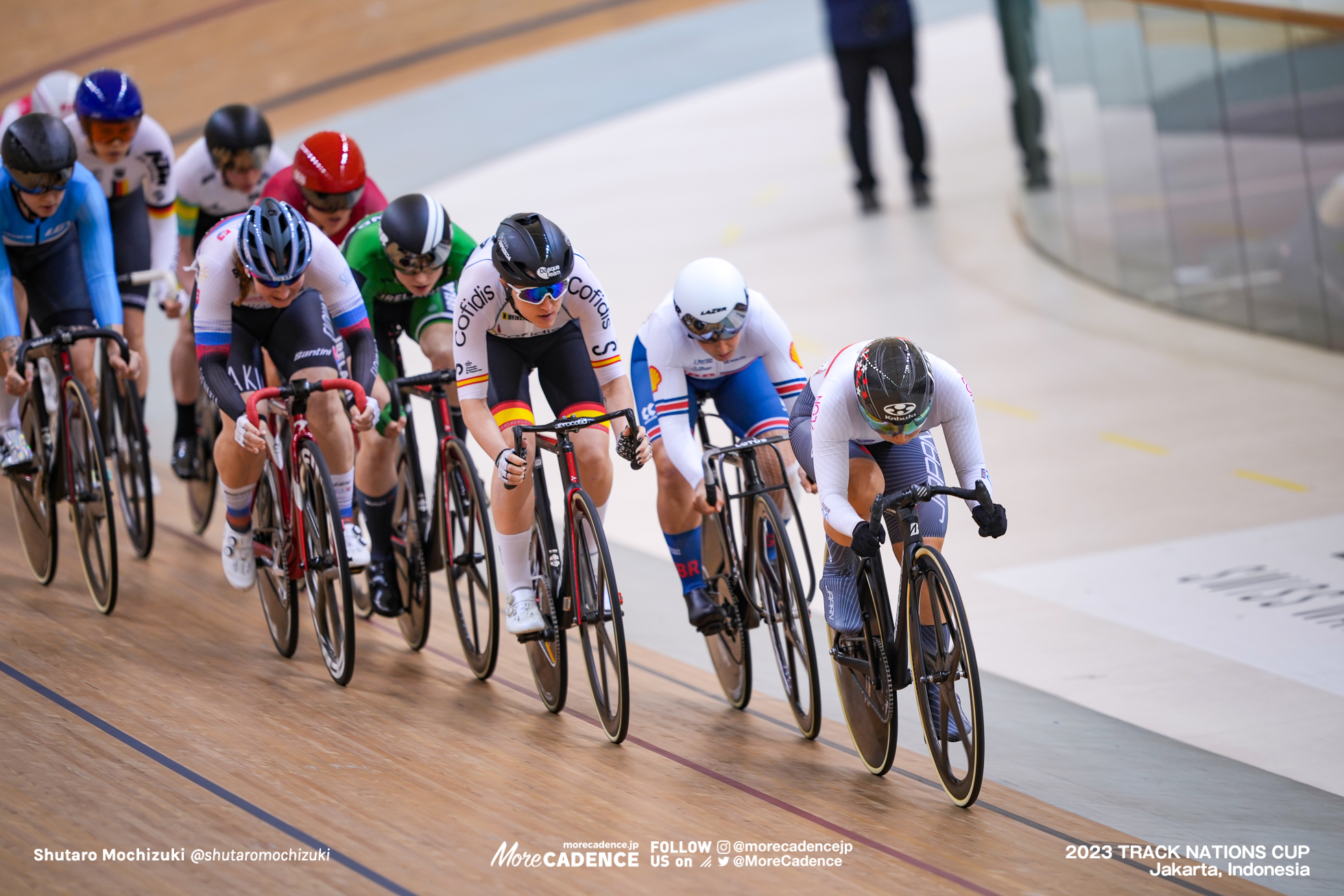 梶原悠未, ネア・エバンス, EVANS Neah, GBR, エウケネ・ララルテ, LARRARTE ARTEAGA Eukene, ESP, アルズベタ・バシコバ, BAČIKOVA Alžbeta, SVK, 女子オムニアム予選 2組目, WOMEN'S Omnium Qualification Heat 2, 2023トラックネーションズカップ ジャカルタ, 2023 TRACK NATIONS CUP Jakarta, Indonesia