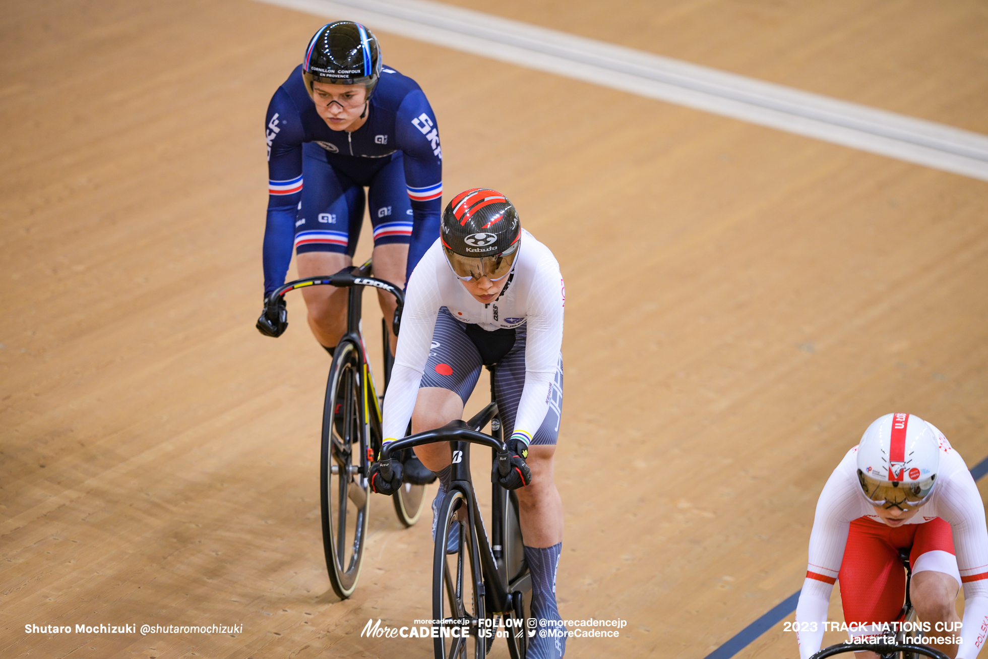 佐藤水菜, マチルド・グロ, GROS Mathilde, FRA, ウルスラ・ロス, LOS Urszula, POL, 女子ケイリン準決勝, WOMEN'S Keirin Semi Finals 2023トラックネーションズカップ ジャカルタ, 2023 TRACK NATIONS CUP Jakarta, Indonesia