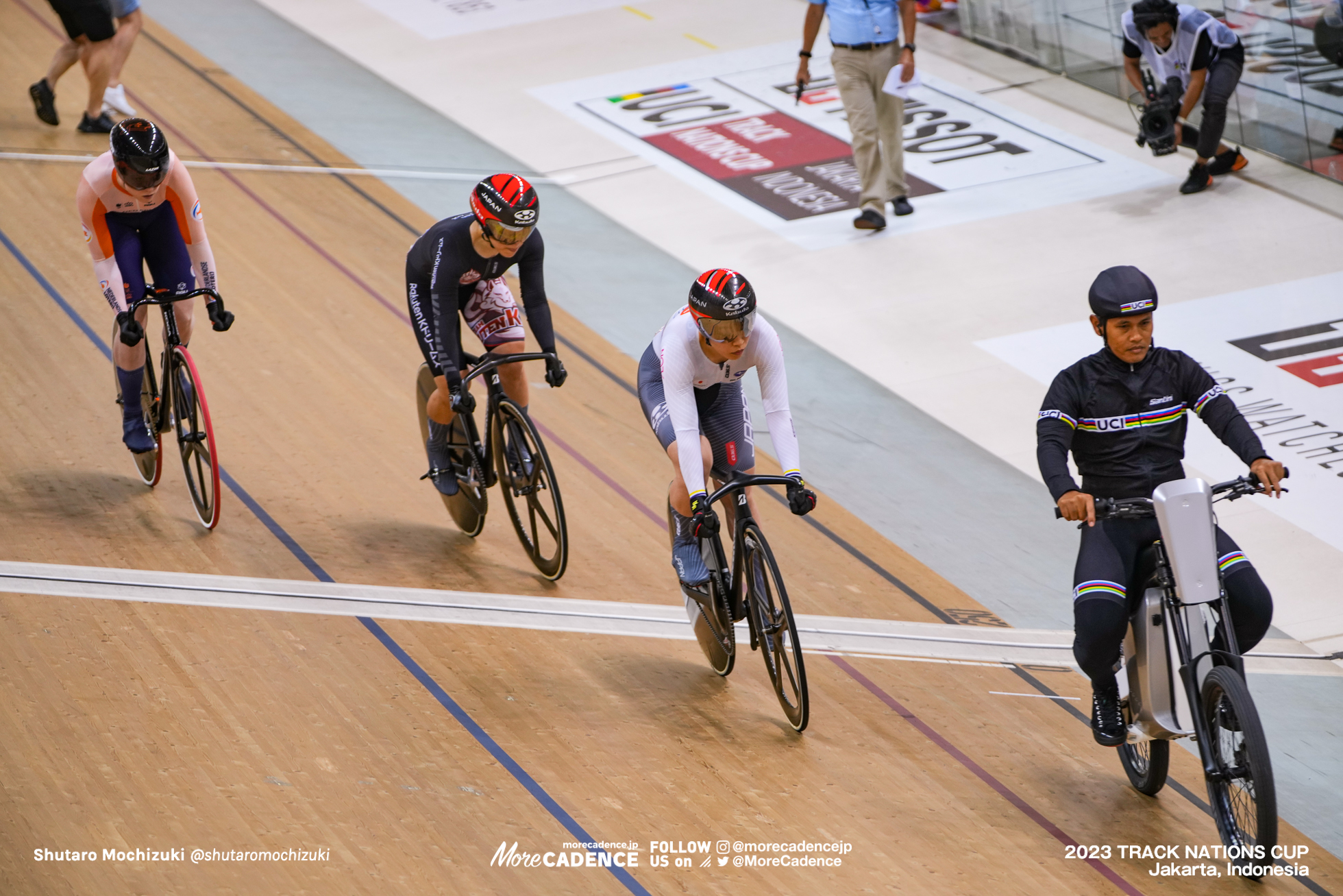 佐藤水菜, 梅川風子, ヘッティ・ファンデヴォウ, van de WOUW Hetty, NED, 女子ケイリン決勝 1-6, WOMEN'S Keirin Final 1-6, 2023トラックネーションズカップ ジャカルタ, 2023 TRACK NATIONS CUP Jakarta, Indonesia