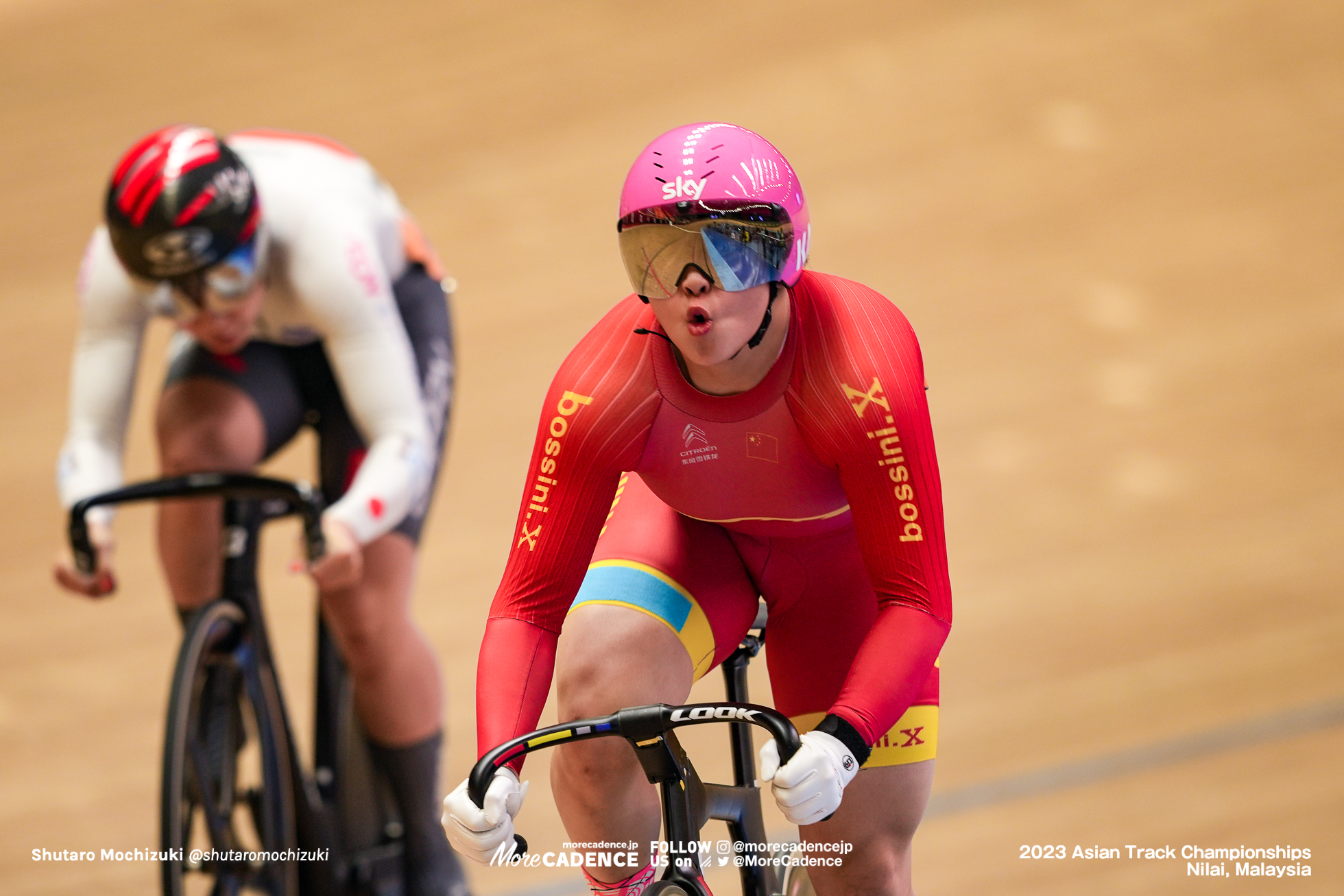 佐藤水菜, ジャン・ユールー, JIANG Yulu, CHN, 女子スプリント準決勝, WOMEN'S Sprint 1/2 Finals, 2023アジア選手権トラック, 2023 Asian Track Championships Nilai, Malaysia