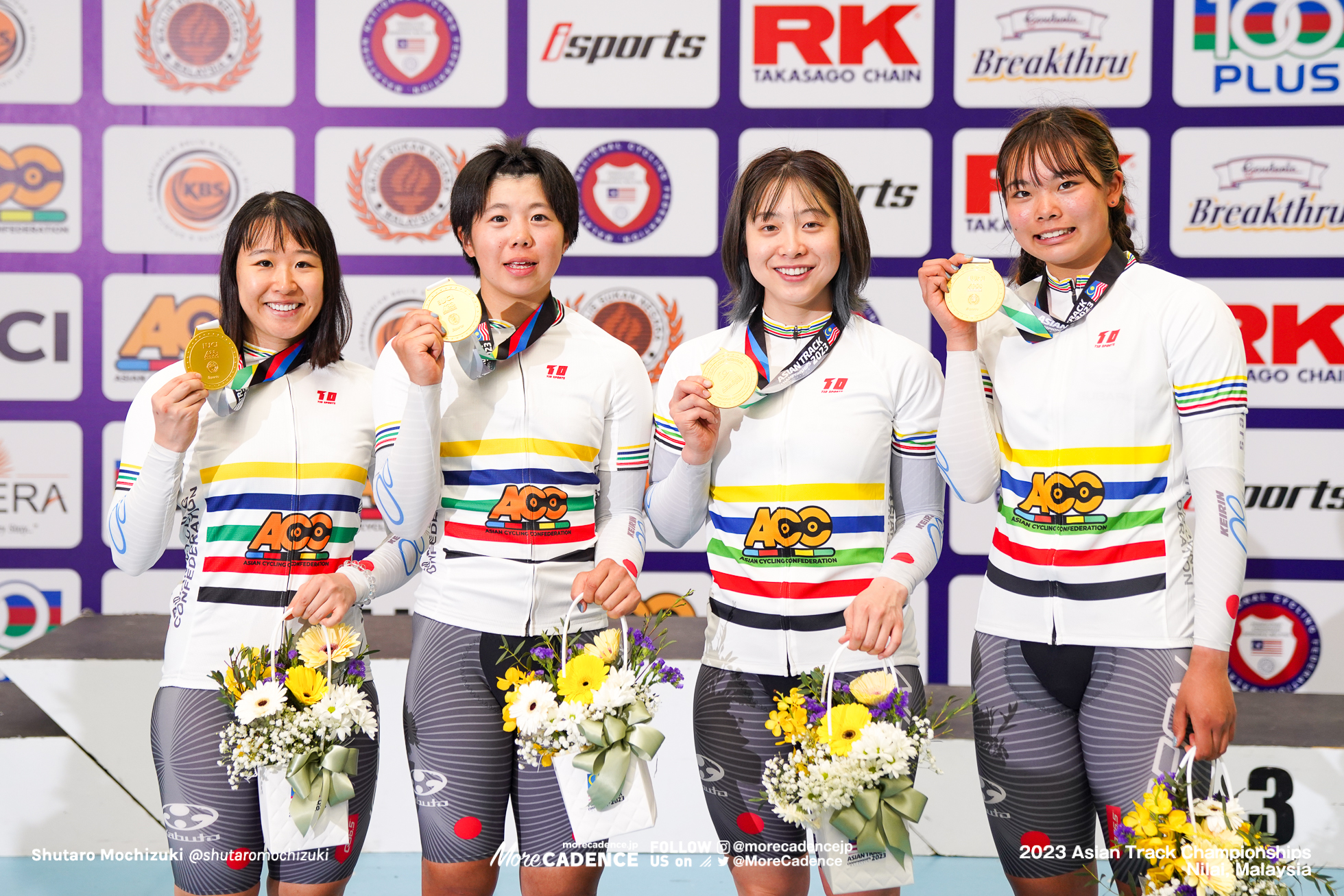 梶原悠未, 垣田真穂, 池田瑞紀, 内野艶和, 女子チームパシュート決勝, WOMEN'S Team Pursuit Final for Gold, 2023アジア選手権トラック, 2023 Asian Track Championships Nilai, Malaysia