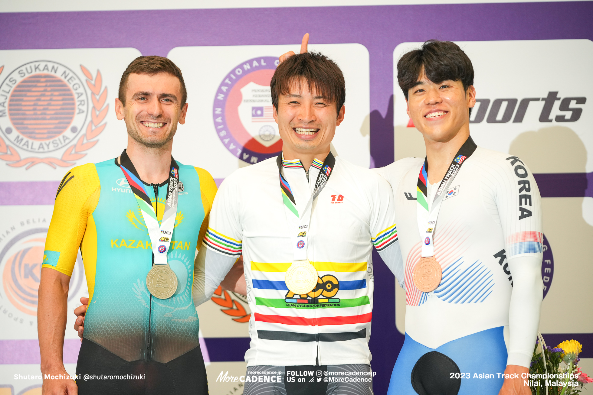 橋本英也, アリヨム・ザカロフ, ZAKHAROV Artyom, KAZ, パク・セングン, PARK Sanghoon, KOR, 男子オムニアム, MEN'S Omnium, 2023アジア選手権トラック, 2023 Asian Track Championships Nilai, Malaysia