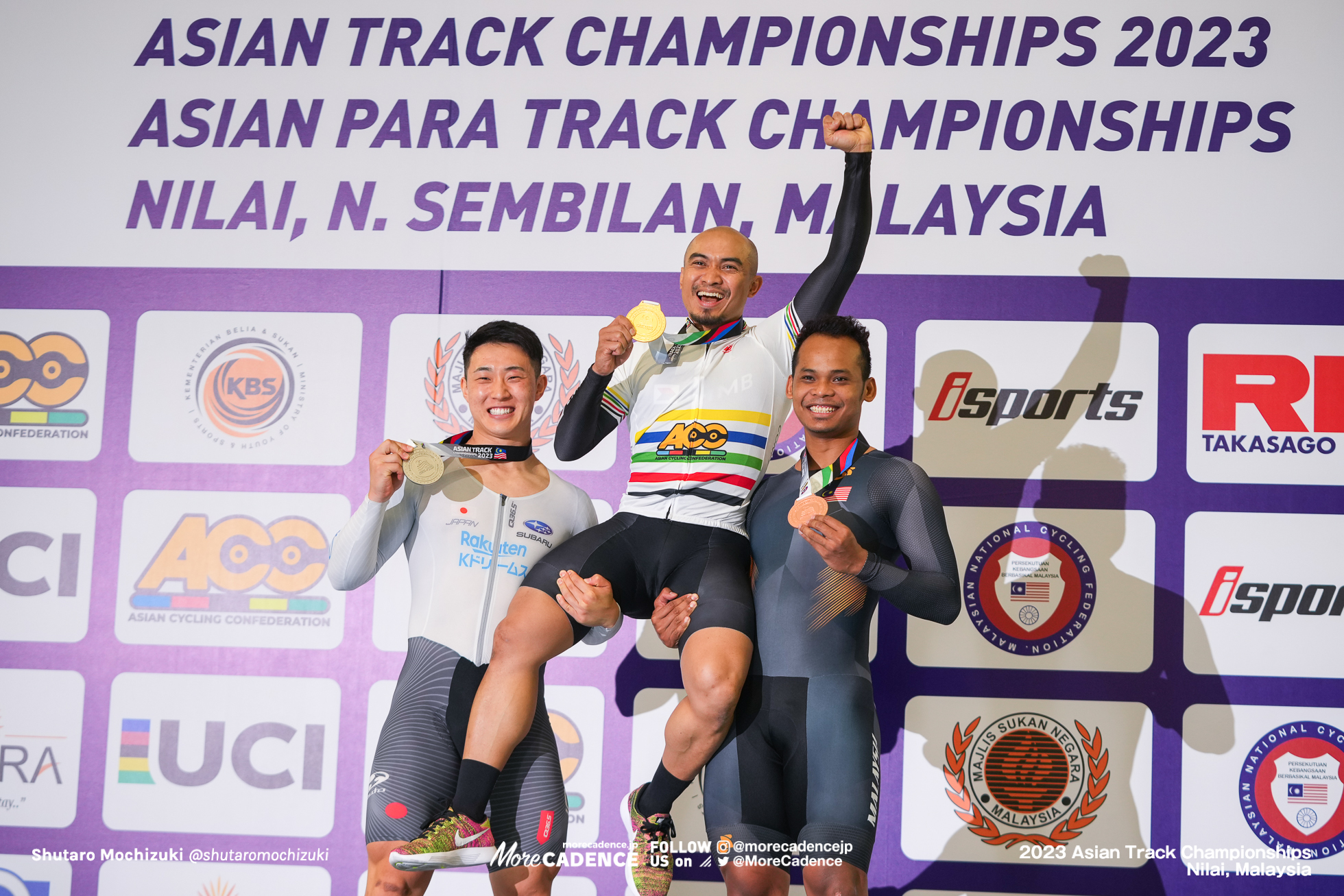 中野慎詞, アジズルハスニ・アワン, AWANG Mohd Azizulhasni, MAS, ムハマド・シャローム, SAHROM Muhammad Shah Firdaus, MAS, 男子ケイリン, MEN'S Keirin, 2023アジア選手権トラック, 2023 Asian Track Championships Nilai, Malaysia