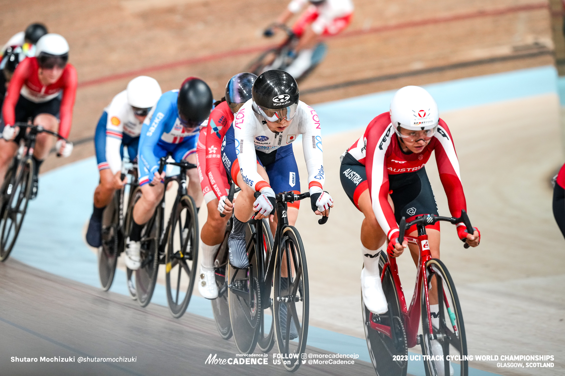 内野艶和, UCHINO Tsuyaka, JPN, ベルナ・エバーハート, EBERHARDT Verena, AUT, 女子ポイントレース, WOMEN Elite Points Race, 2023世界選手権トラック グラスゴー, 2023 UCI CYCLING WORLD CHAMPIONSHIPS TRACK Glasgow, Great Britain