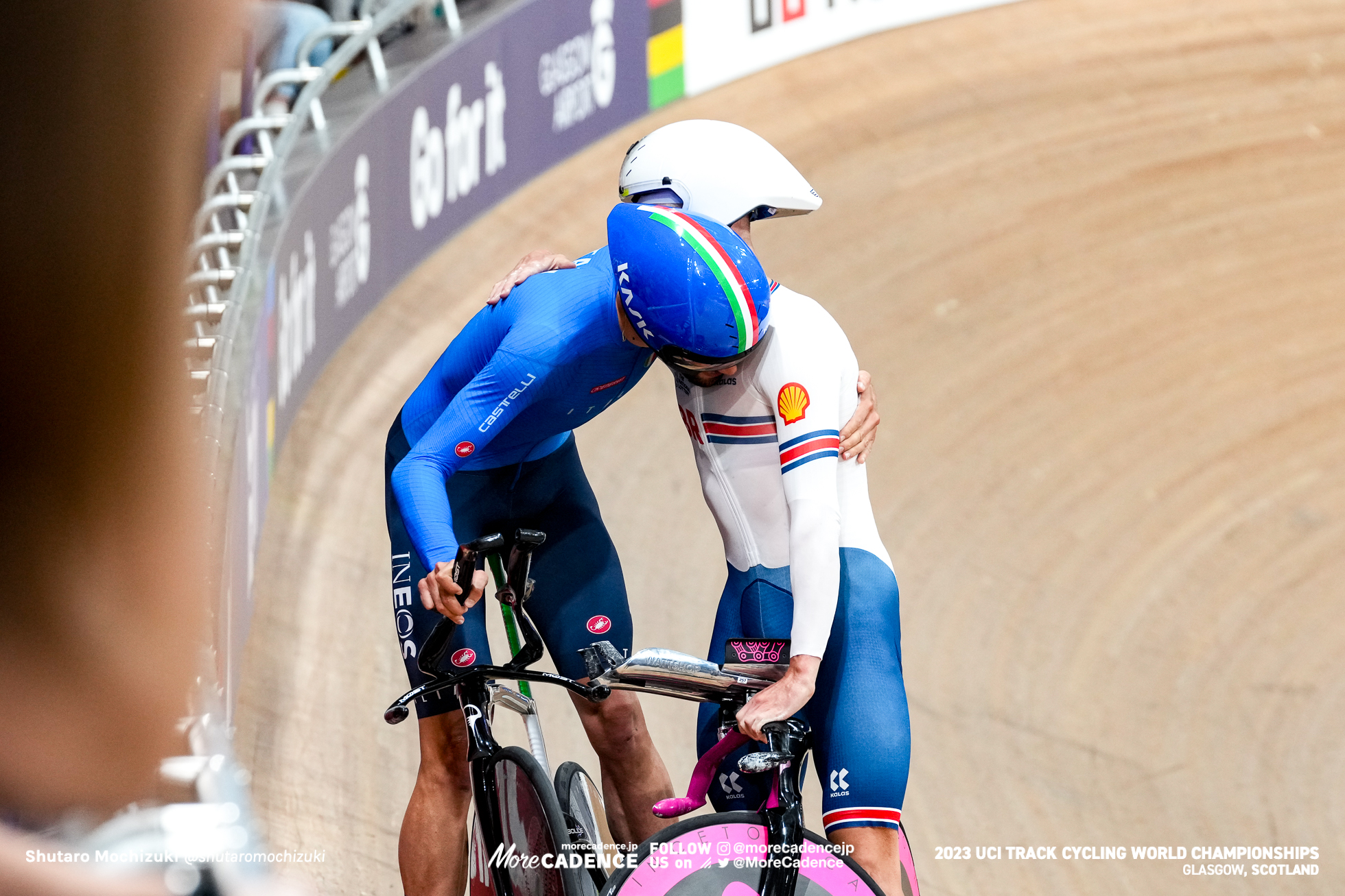 フィリポ・ガンナ, GANNA Filippo, ITA, ダニエル・ビッガム, BIGHAM Daniel, GBR, 男子個人パシュート 決勝, MEN Elite Individual Pursuit Finals, 2023世界選手権トラック グラスゴー, 2023 UCI CYCLING WORLD CHAMPIONSHIPS TRACK Glasgow, Great Britain