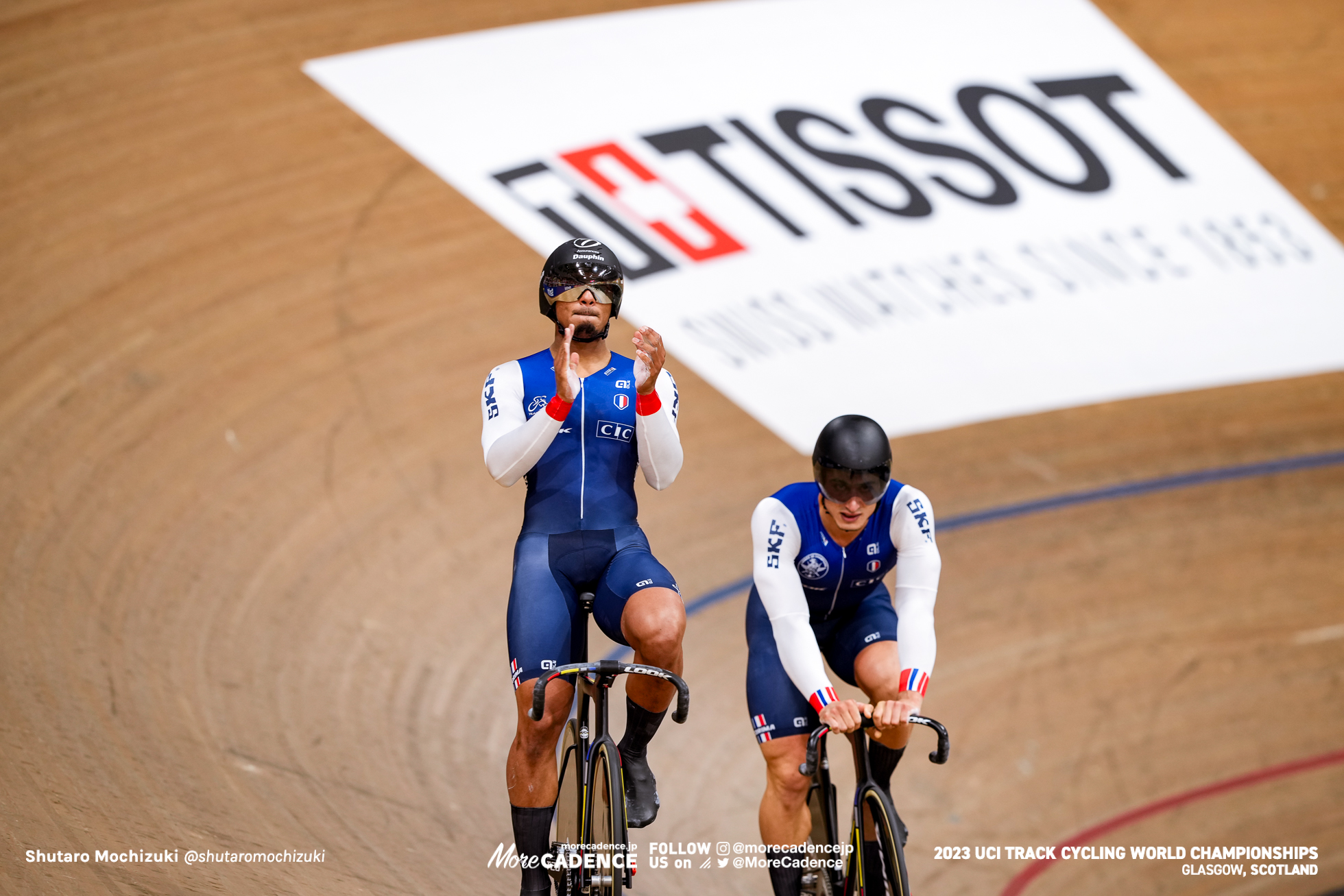 フロリアン・グレンボ, GRENGBO Florian, ライアン・エラル, HELAL Rayan, FRA, 男子チームスプリント 3位決定戦, MEN Elite Team Sprint Final for Bronze, 2023世界選手権トラック グラスゴー, 2023 UCI CYCLING WORLD CHAMPIONSHIPS TRACK Glasgow, Great Britain