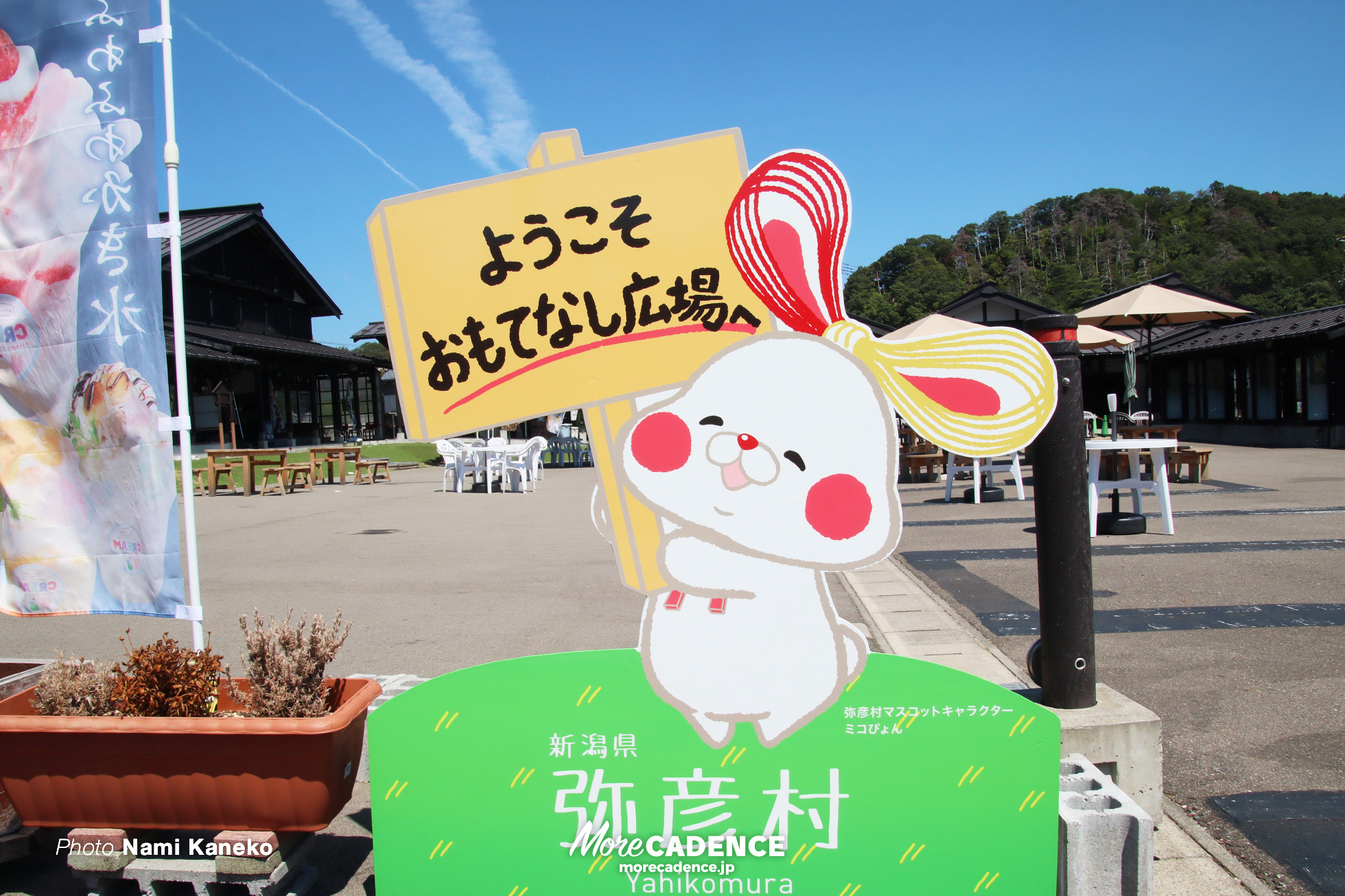 ミコぴょん, おもてなし広場, 弥彦村