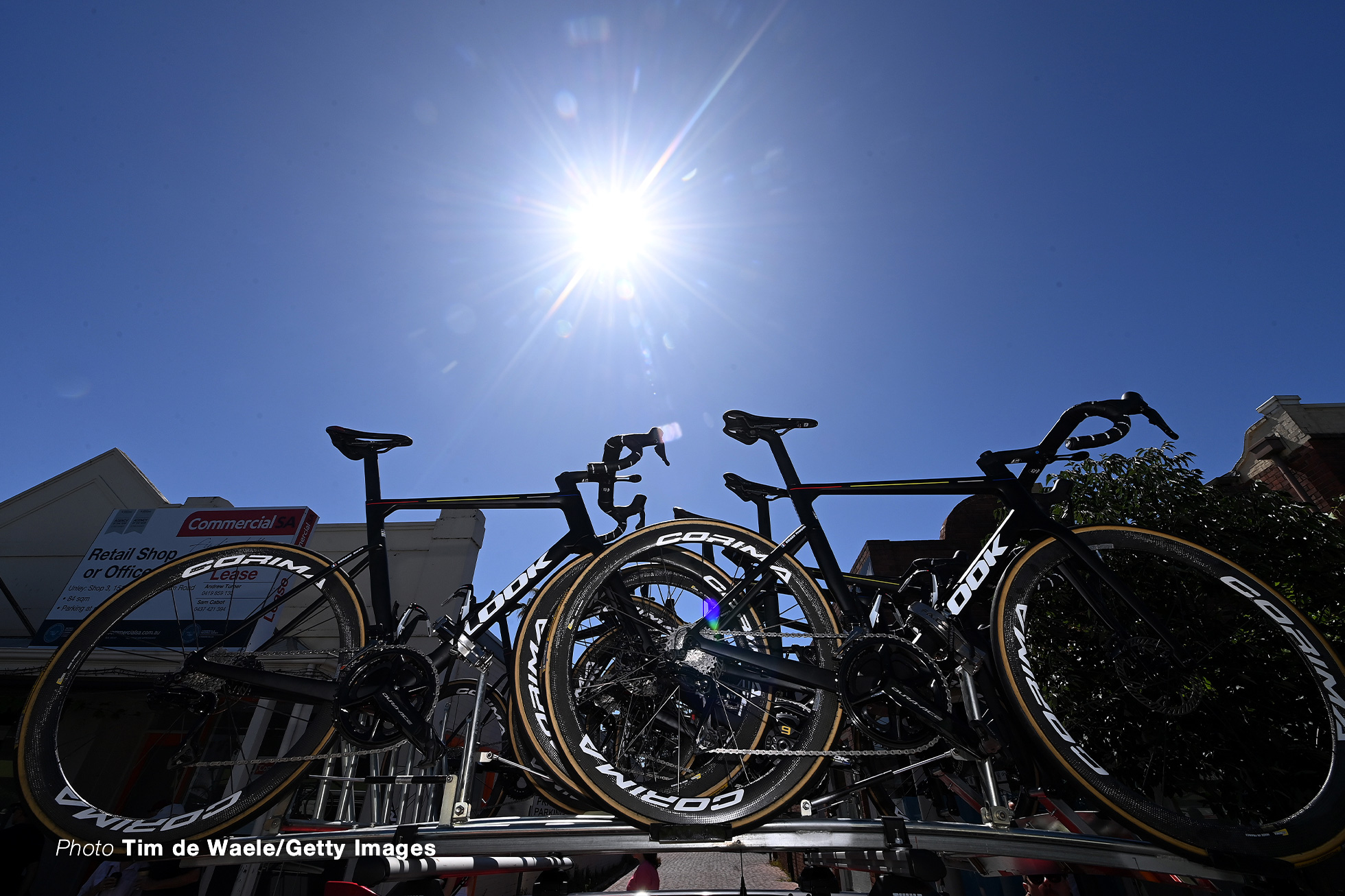 UNLEY, AUSTRALIA - JANUARY 22: Detailed view of Look bikes of Team Cofidis prior to the 23rd Santos Tour Down Under 2023 - Stage 5 a 112,5km stage from Unley to Mount Lofty 727m / #TourDownUnder / #WorldTour / on January 22, 2023 in Unley, Australia. (Photo by Tim de Waele/Getty Images)