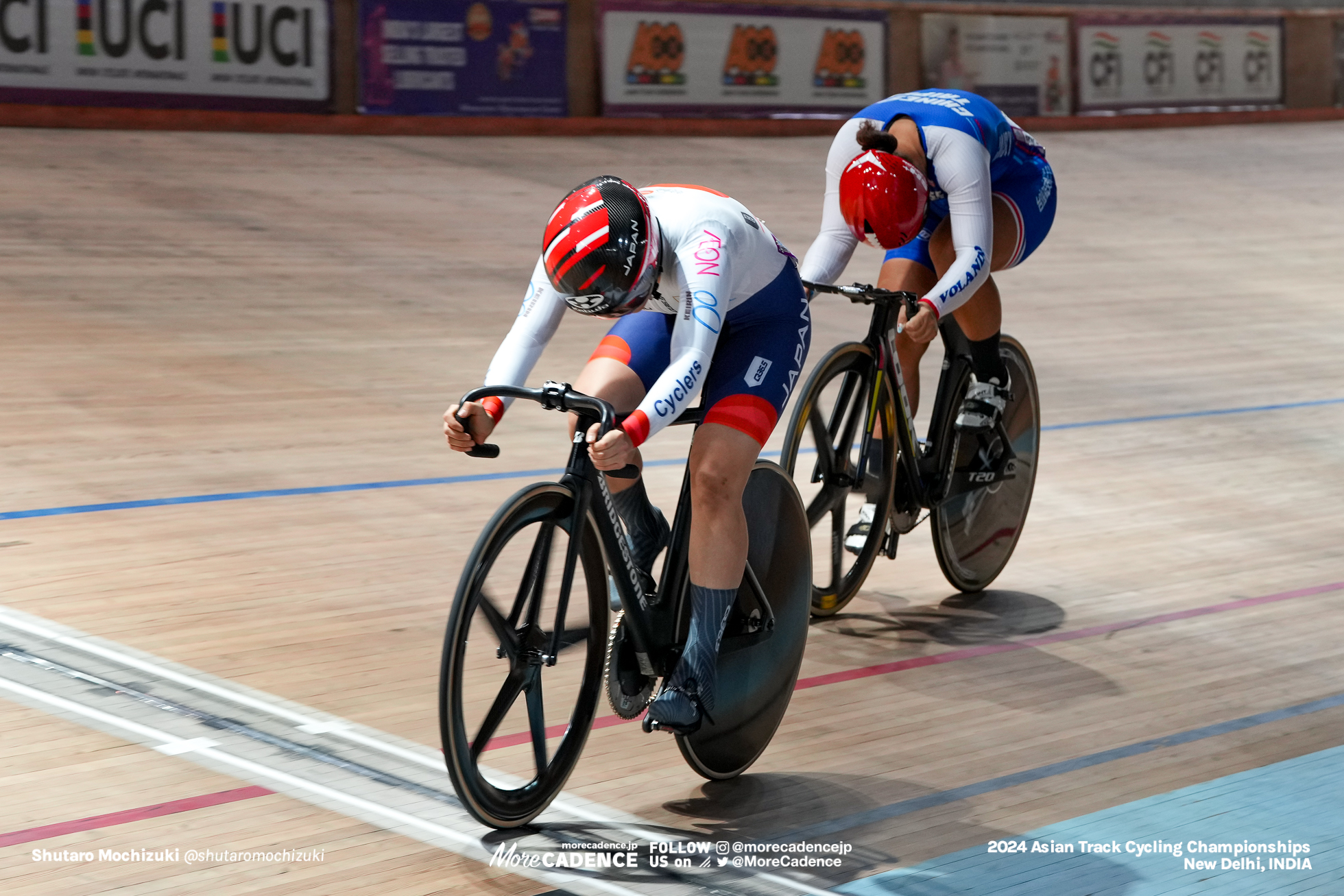 酒井亜樹, SAKAI Aki, JPN, チウ・ツェンタオ, QIU Jing Wen, TPE, 女子スプリント 準々決勝, WOMEN'S Sprint Quarter-finals, 2024アジア選手権トラック, 2024 ASIAN TRACK CYCLING CHAMPIONSHIPS, New Delhi, India