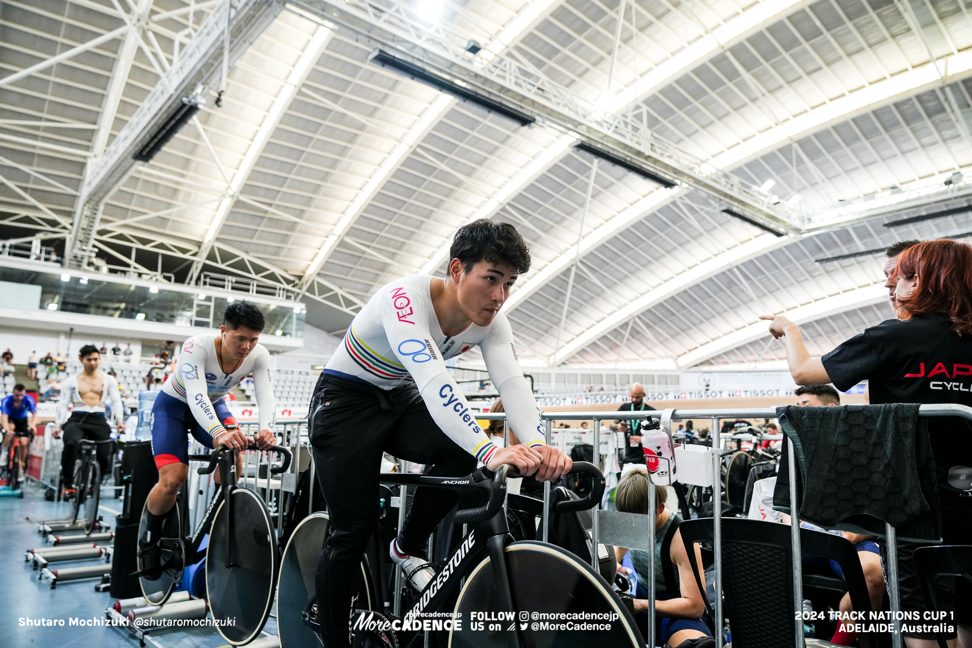 長迫吉拓, NAGASAKO Yoshitaku, 太田海也, OTA Kaiya, 小原佑太, OBARA Yuta, JPN, 男子チームスプリント 予選, MEN'S Team Sprint Qualification, 2024トラックネーションズカップ アデレード, 2024 UCI TRACK NATIONS CUP Adelaide, Australia