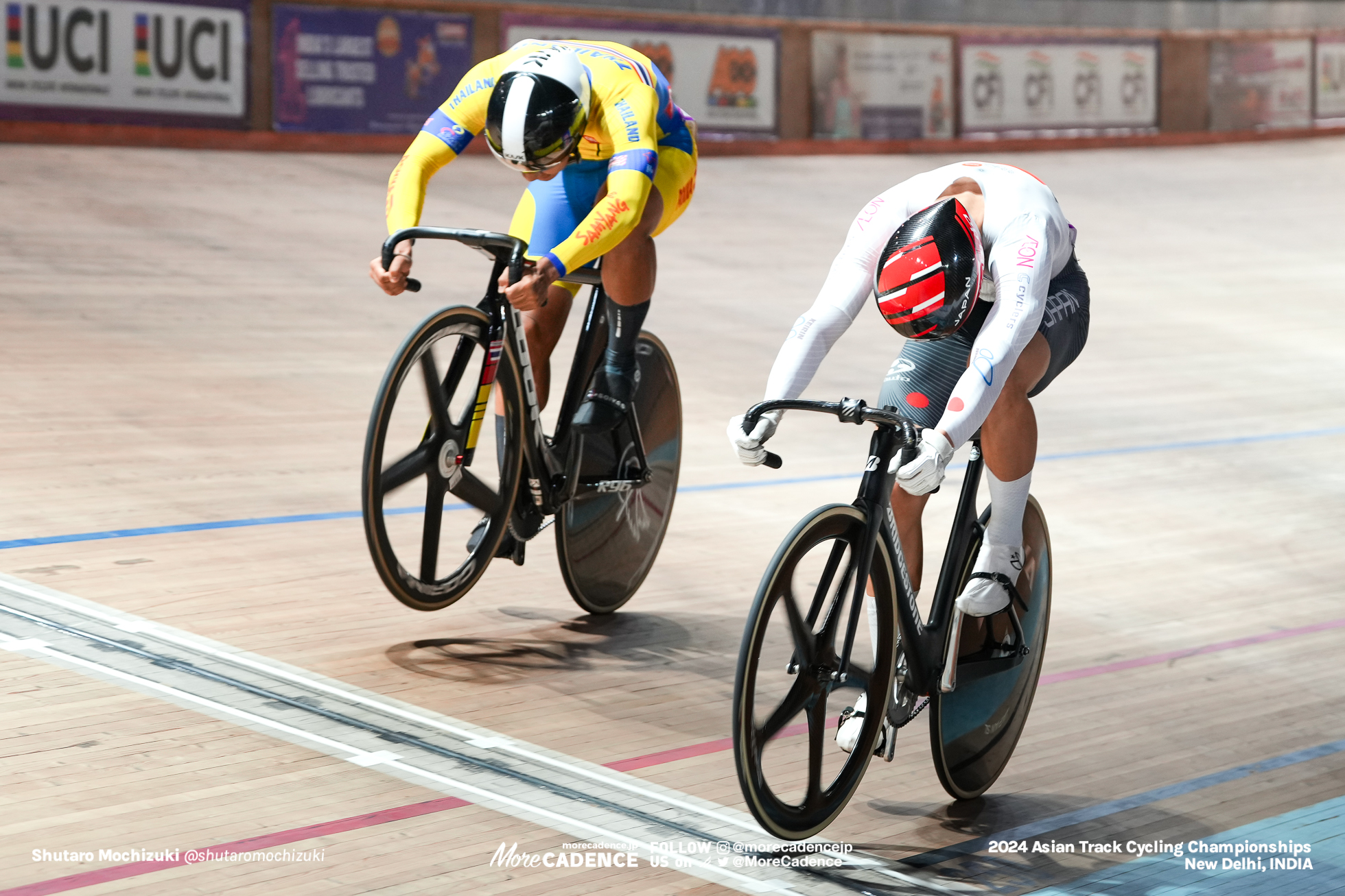 髙橋奏多, TAKAHASHI Kanata, JPN, ノラセッツァダ・ブンマ, BUNMA Norasetthada, THA, 男子ジュニア スプリント 準決勝, MEN'S Junior Sprint Semi-finals, 2024アジア選手権トラック, 2024 ASIAN TRACK CYCLING CHAMPIONSHIPS, New Delhi, India