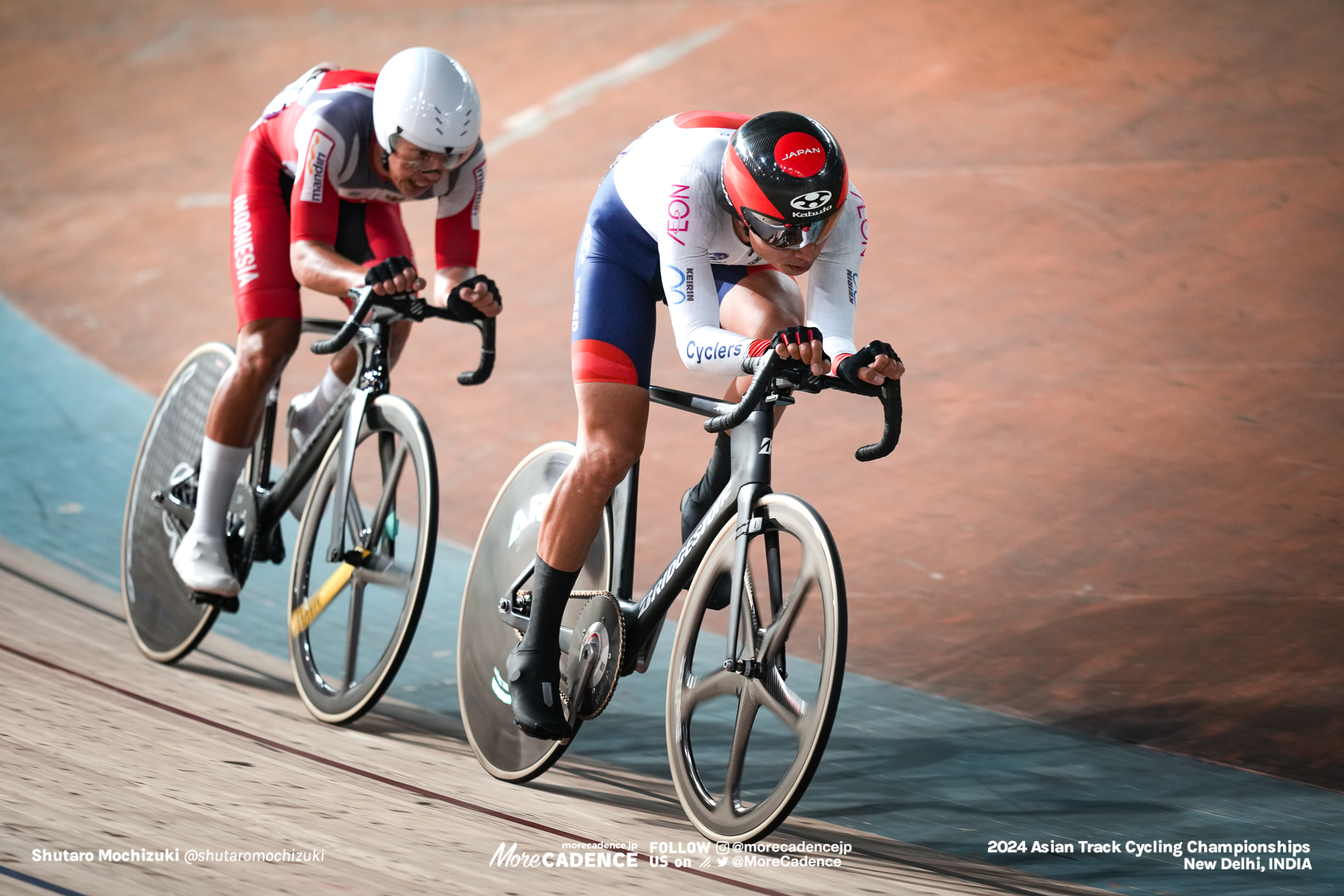 橋本英也, HASHIMOTO Eiya, JPN, ベルナルド・ファンアールト, VAN AERT Bernard Benyamin, INA, 男子オムニアム ポイントレース, MEN'S Omnium Points Race, 2024アジア選手権トラック, 2024 ASIAN TRACK CYCLING CHAMPIONSHIPS, New Delhi, India