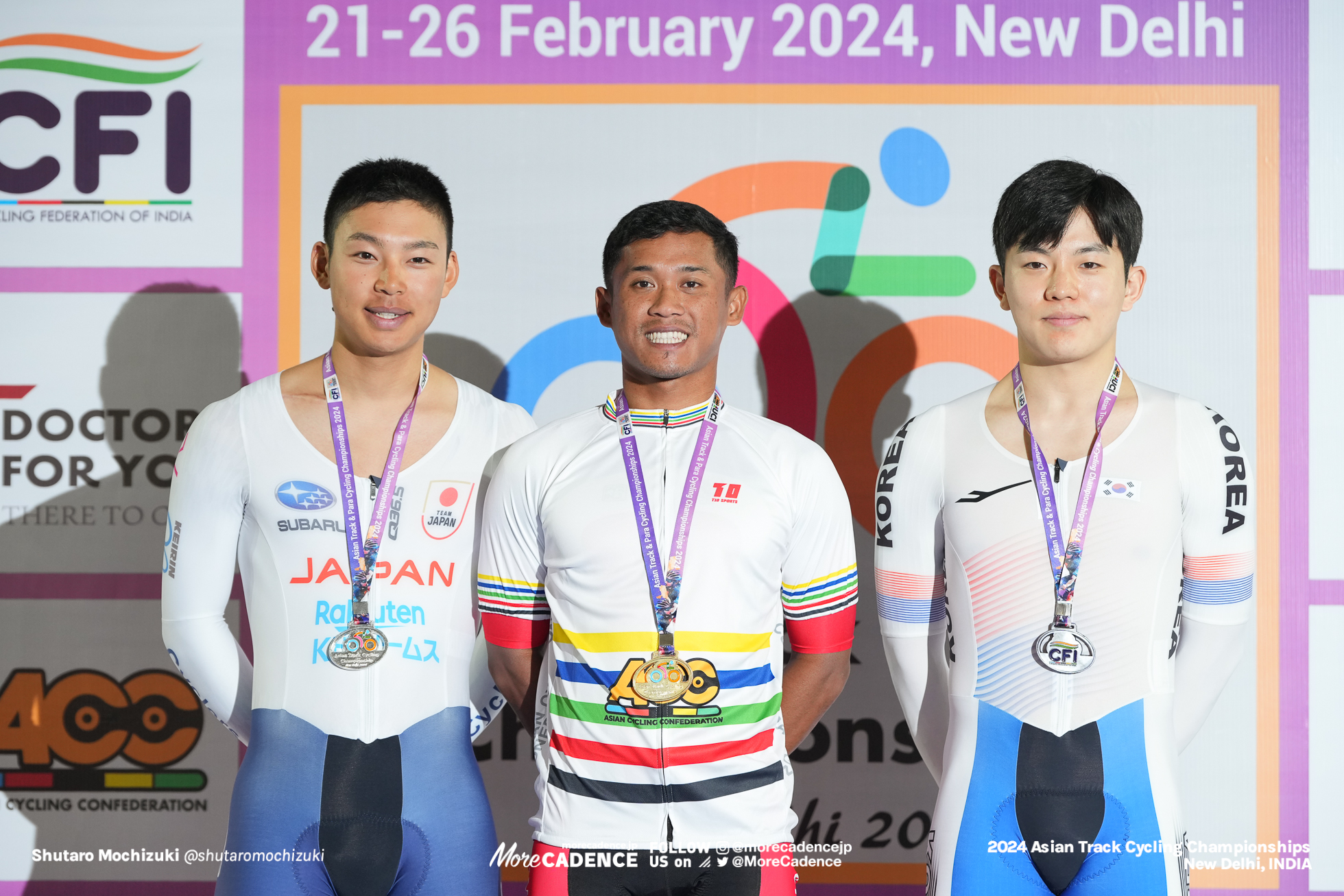 テリー・クスマ, KUSUMA Terry Yudha, INA, 今村駿介, IMAMURA Shunsuke, JPN, キム・ヒョンセオ, KIM Hyeonseok, KOR, 男子スクラッチ, MEN'S Scratch Race, 2024アジア選手権トラック, 2024 ASIAN TRACK CYCLING CHAMPIONSHIPS, New Delhi, India