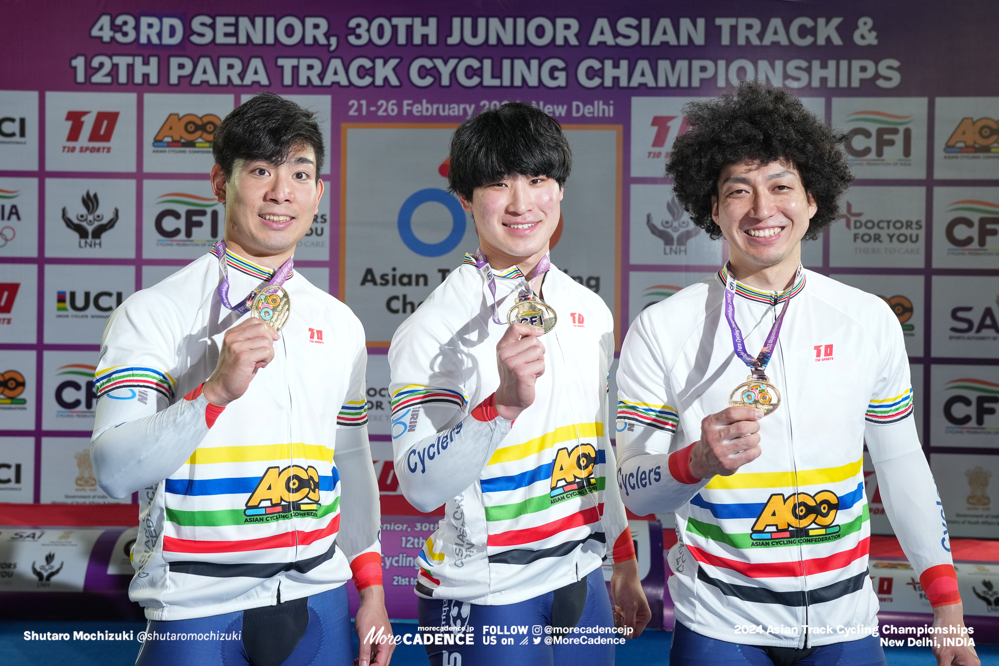 小原佑太, OBARA Yuta, 中石湊, NAKAISHI Minato, 山﨑賢人, YAMASAKI Kento, JPN, 男子チームスプリント, MEN'S Team Sprint, 2024アジア選手権トラック, 2024 ASIAN TRACK CYCLING CHAMPIONSHIPS, New Delhi, India