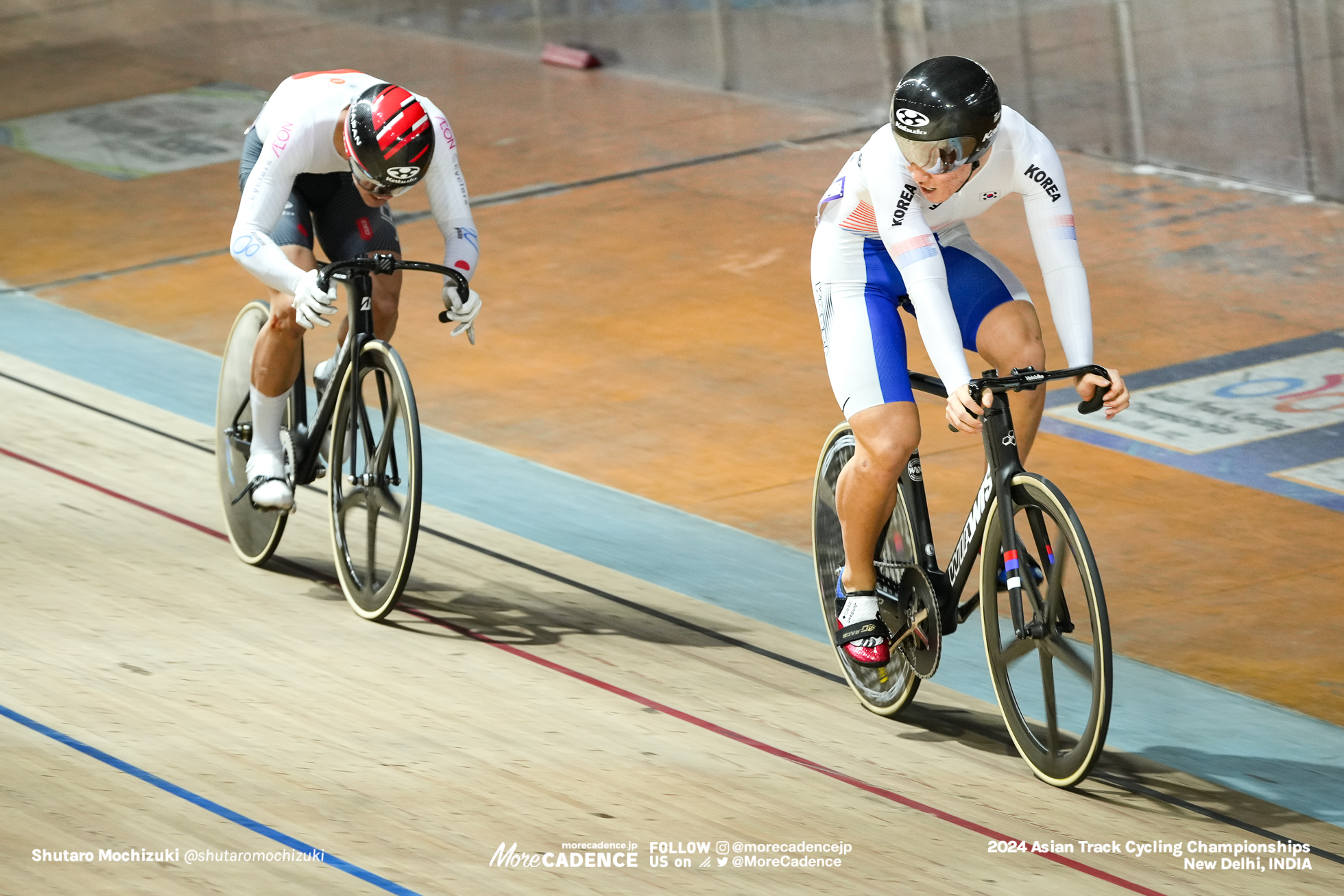 髙橋奏多, TAKAHASHI Kanata, JPN, パク・ジュンソン, PARK Junseon, KOR, 男子ジュニア スプリント 決勝, MEN'S Junior Sprint Final for Gold, 2024アジア選手権トラック, 2024 ASIAN TRACK CYCLING CHAMPIONSHIPS, New Delhi, India