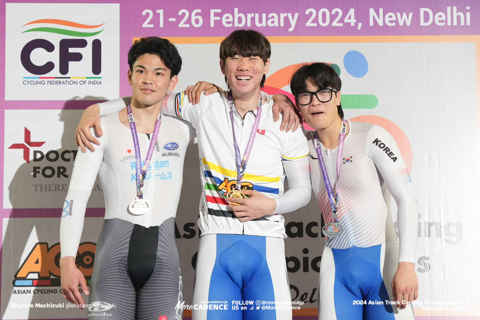 髙橋奏多, TAKAHASHI Kanata, JPN, パク・ジュンソン, PARK Junseon, KOR, チョン・ソク. JEONG Suckwoo, KOR, 男子ジュニア スプリント, MEN'S Junior Sprint, 2024アジア選手権トラック, 2024 ASIAN TRACK CYCLING CHAMPIONSHIPS, New Delhi, India